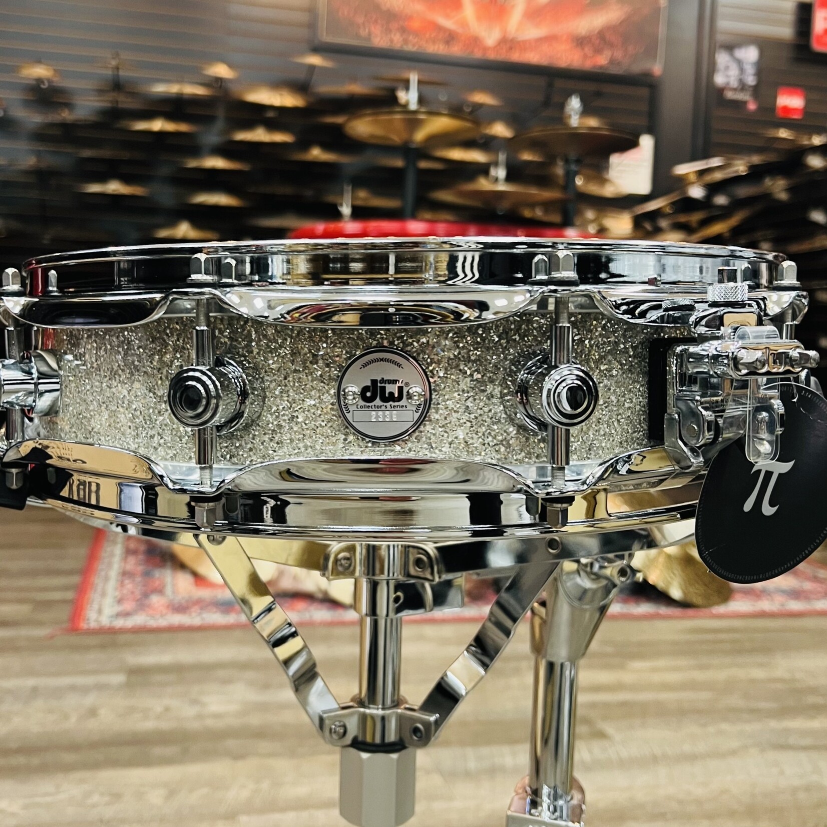 DW DW Collector's 3.14 x 14" SSC Maple Pi Snare Drum (Broken Glass w/ Chrome Hardware)