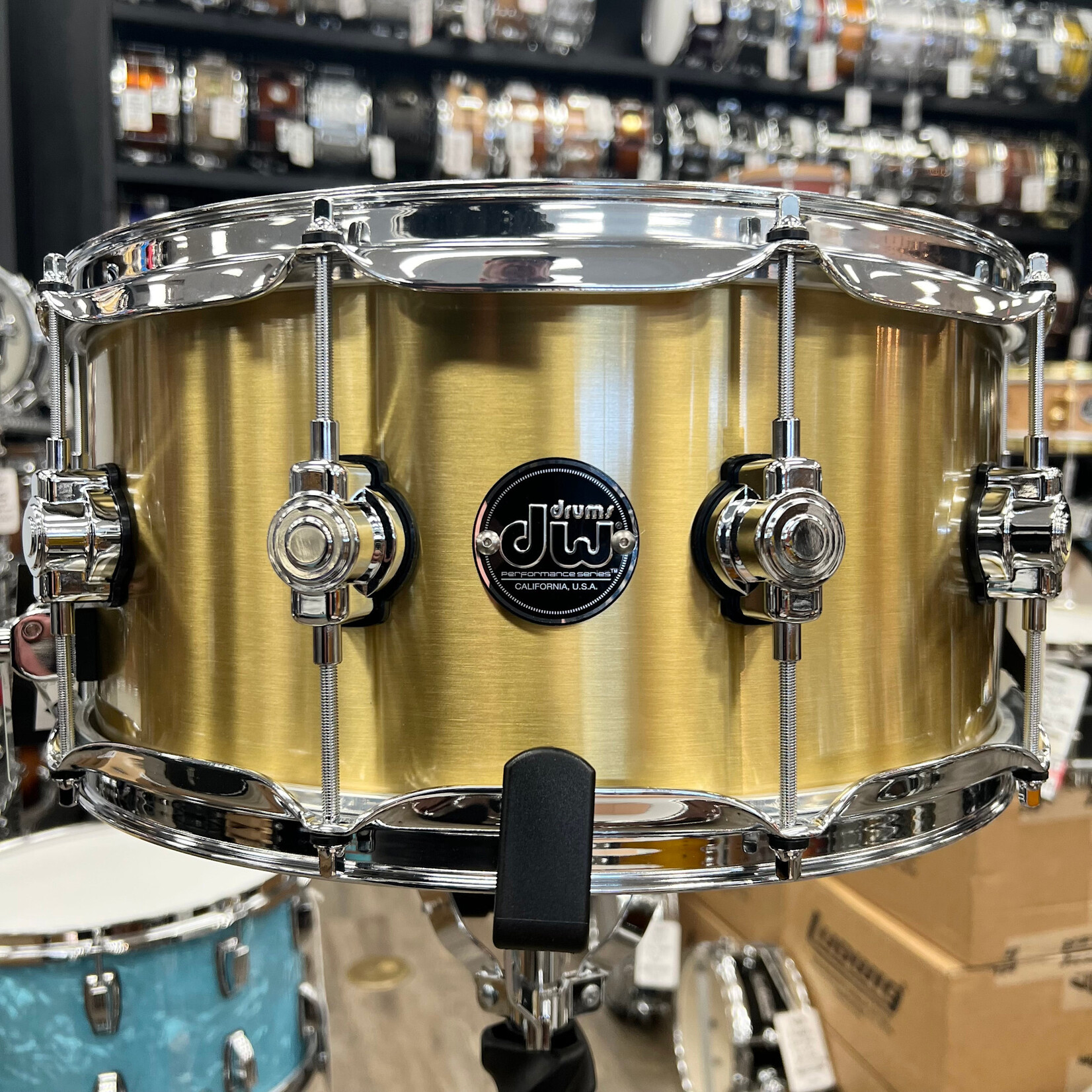 DW DW Performance Series 6.5x14" 1mm Polished Brass Snare Drum DRPM6514SSBP