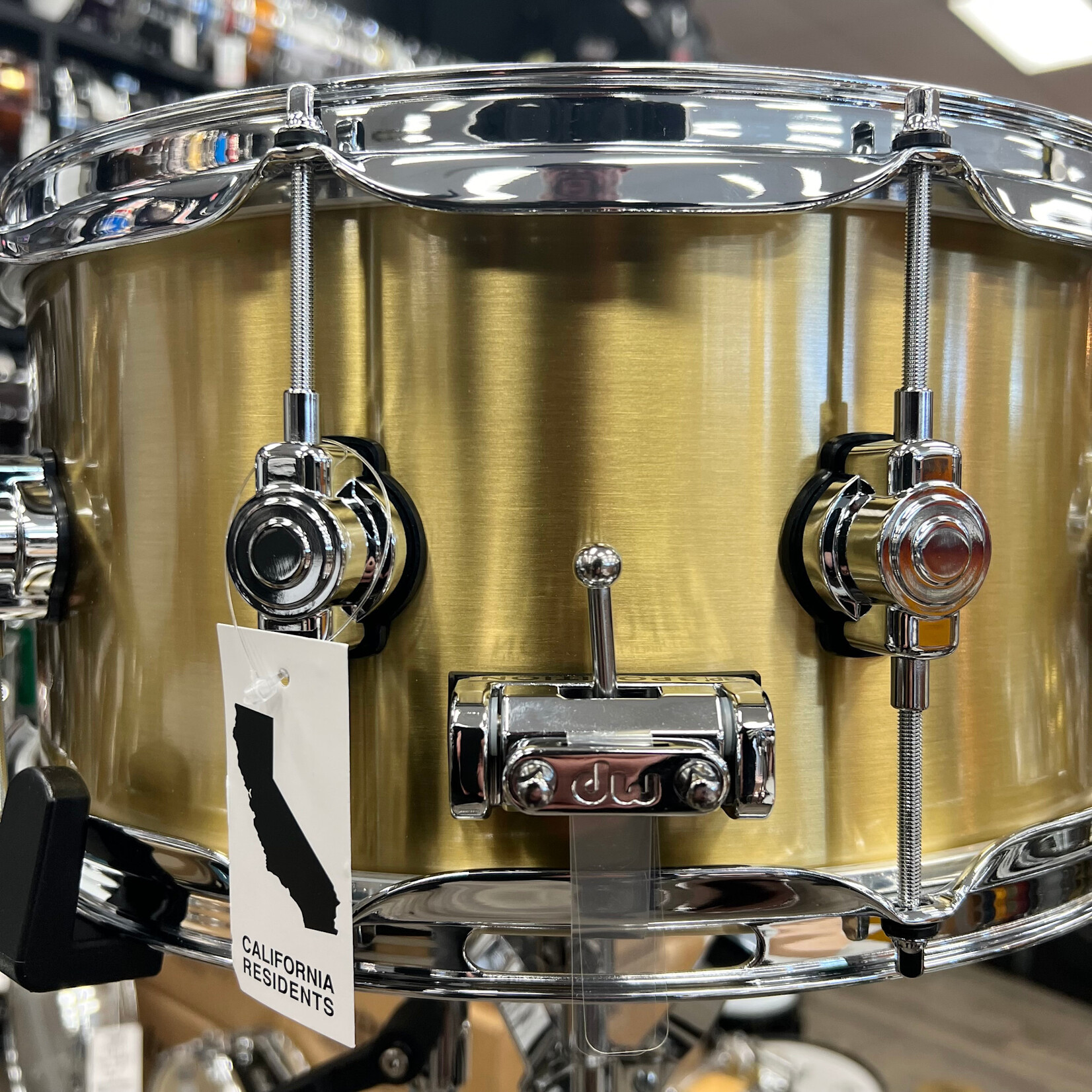 DW DW Performance Series 6.5x14" 1mm Polished Brass Snare Drum DRPM6514SSBP