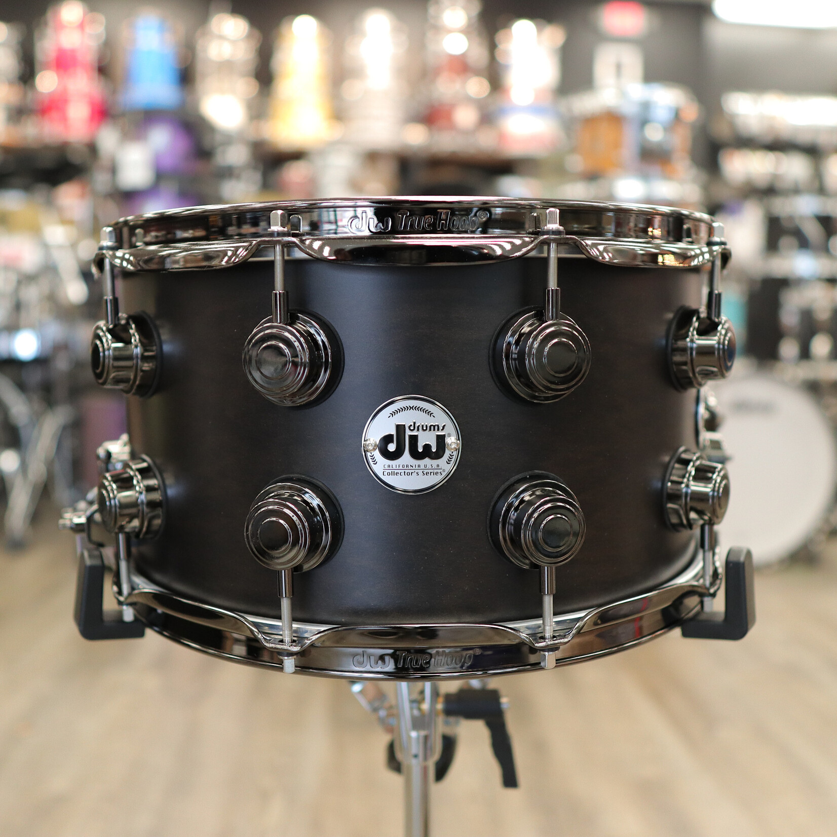 DW DW Collector's 7.5 x 14" SSC Maple Snare Drum (Ebony Satin Oil with Black Nickel Hardware)
