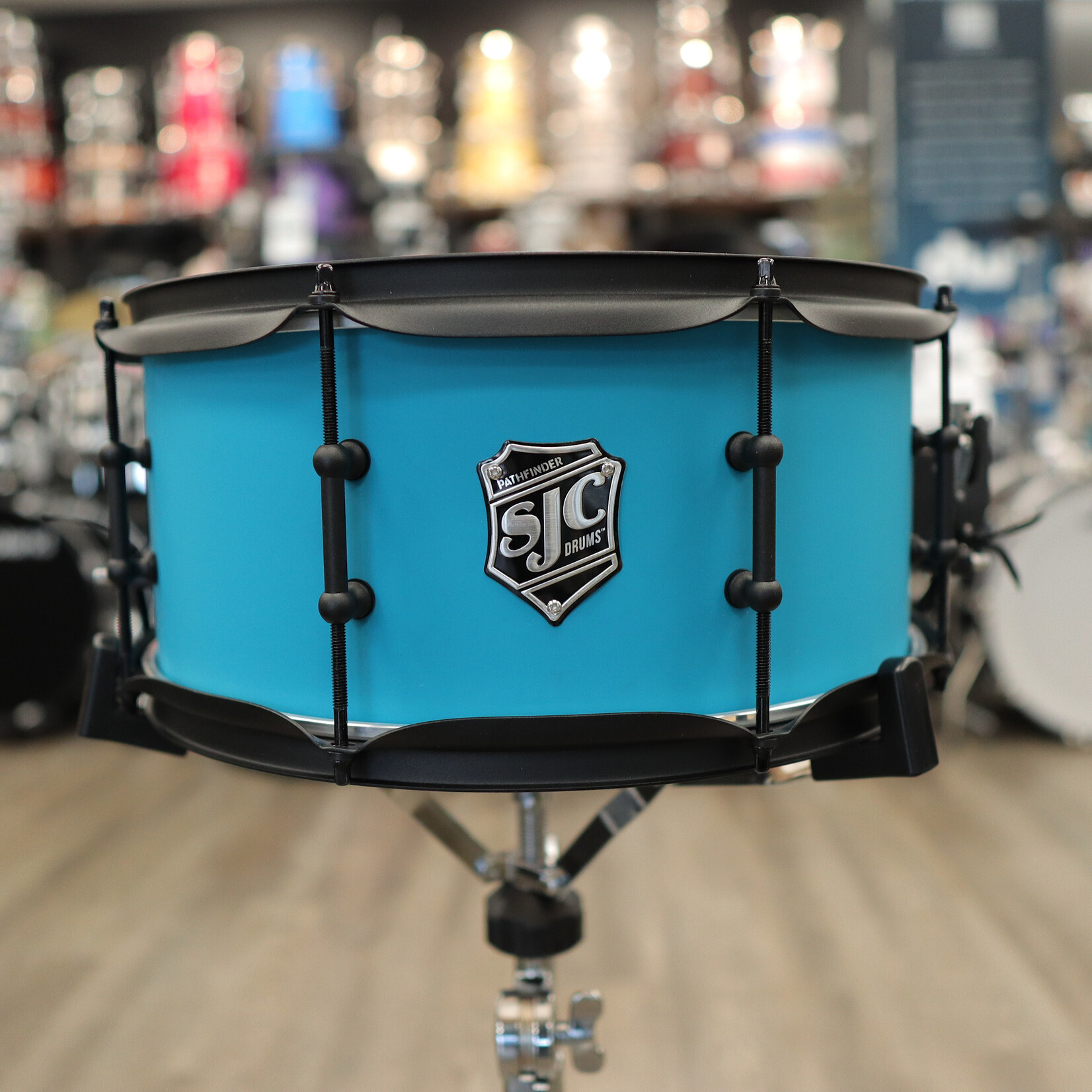 SJC SJC Custom Drums Pathfinder Series 6.5x14" Snare Drum (Caribbean Blue)