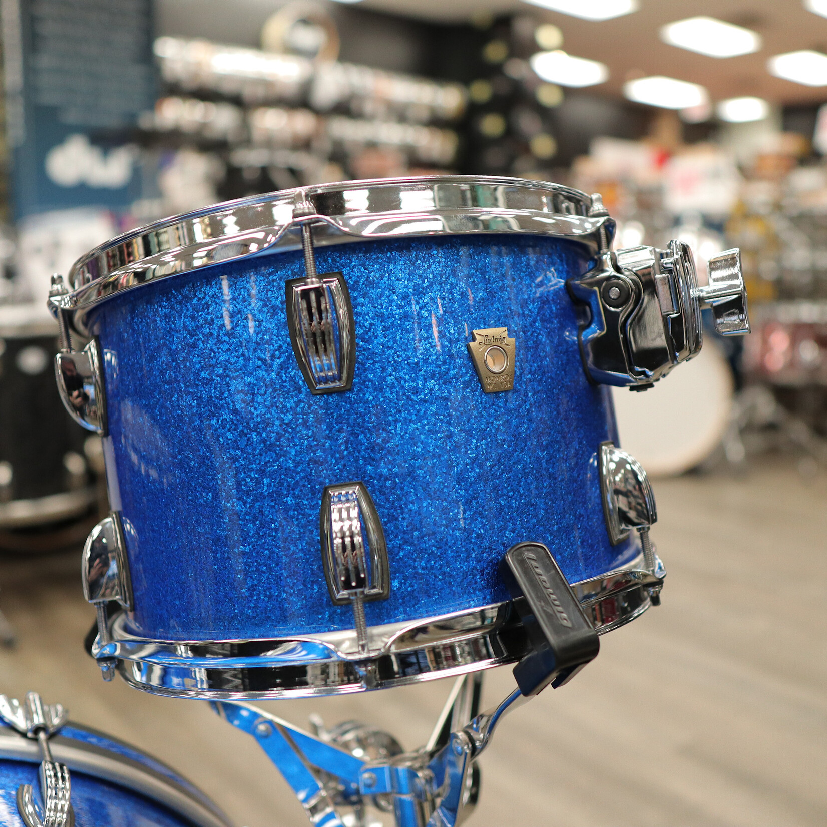 Ludwig Pre-Owned Ludwig Classic Maple Downbeat 3-Pc Shell Pack 12/14/20 (Blue Sparkle)