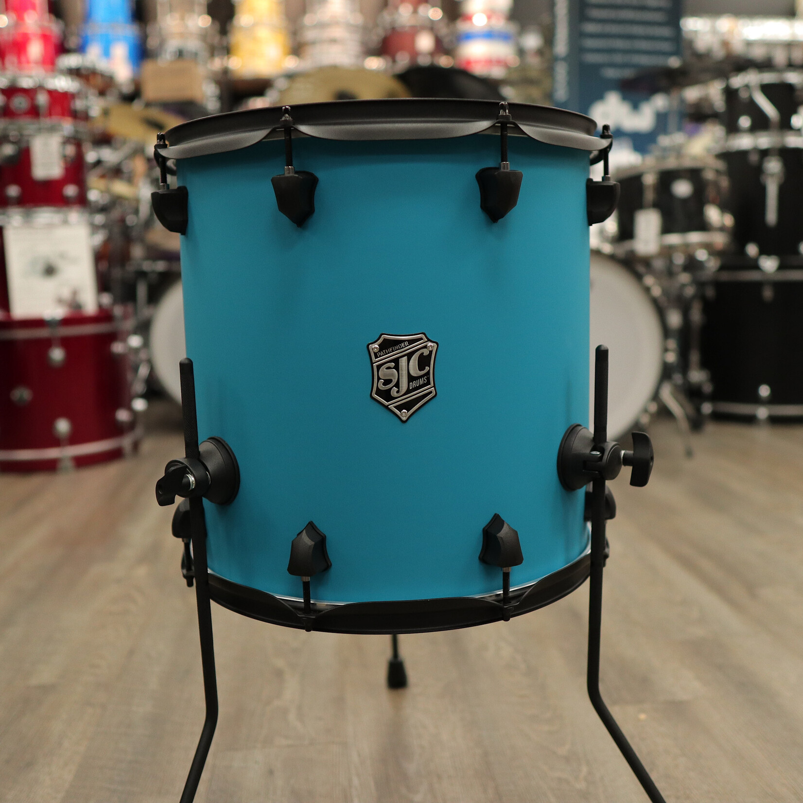 SJC SJC Custom Drums Pathfinder Series 14x14" Floor Tom (Caribbean Blue)