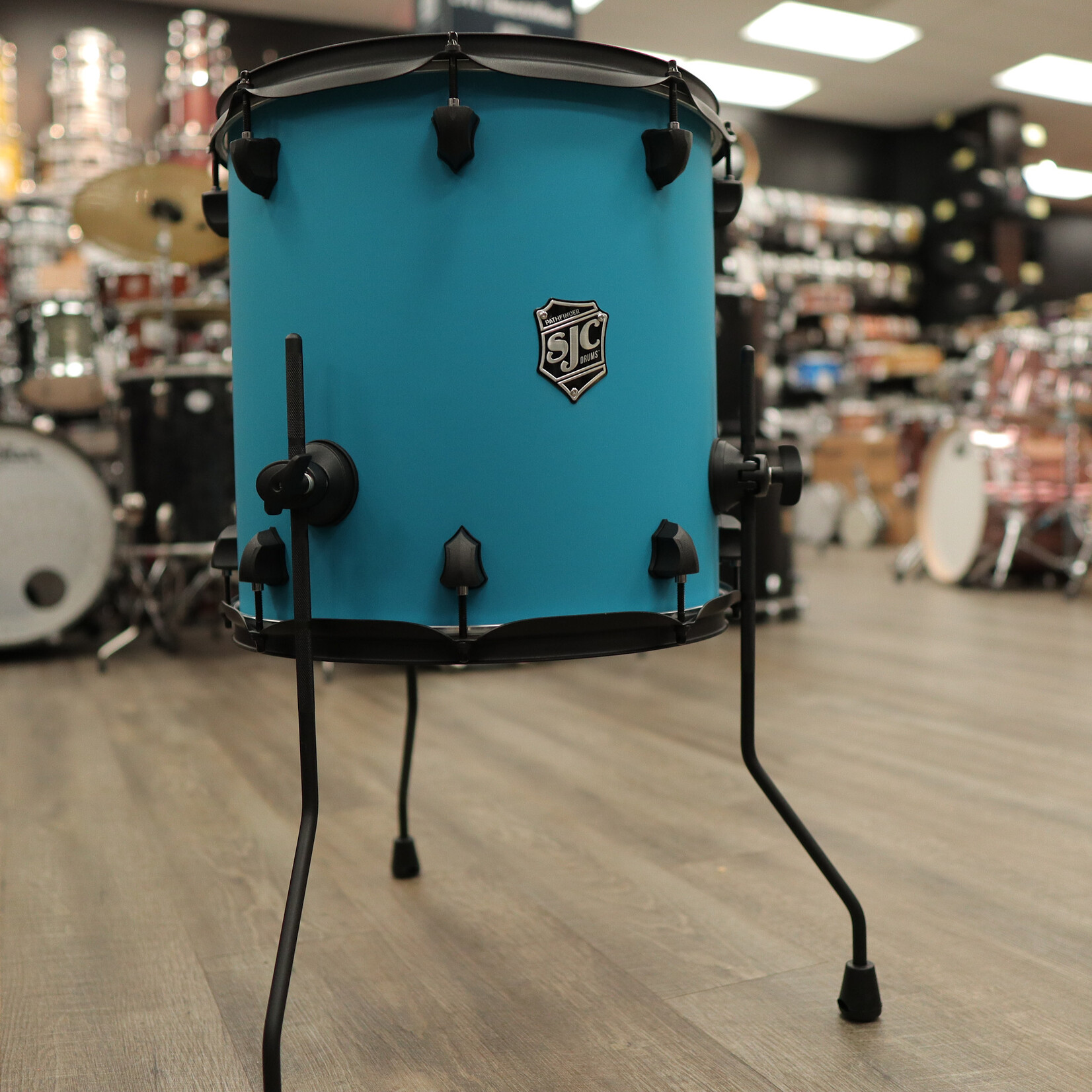 SJC SJC Custom Drums Pathfinder Series 14x14" Floor Tom (Caribbean Blue)