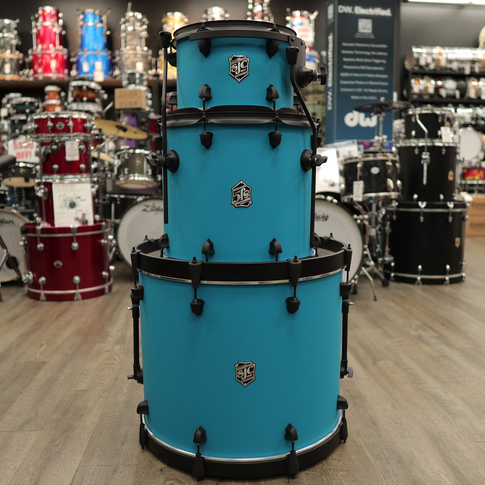 SJC SJC Custom Drums Pathfinder Series 3-piece Shell Pack (Caribbean Blue)