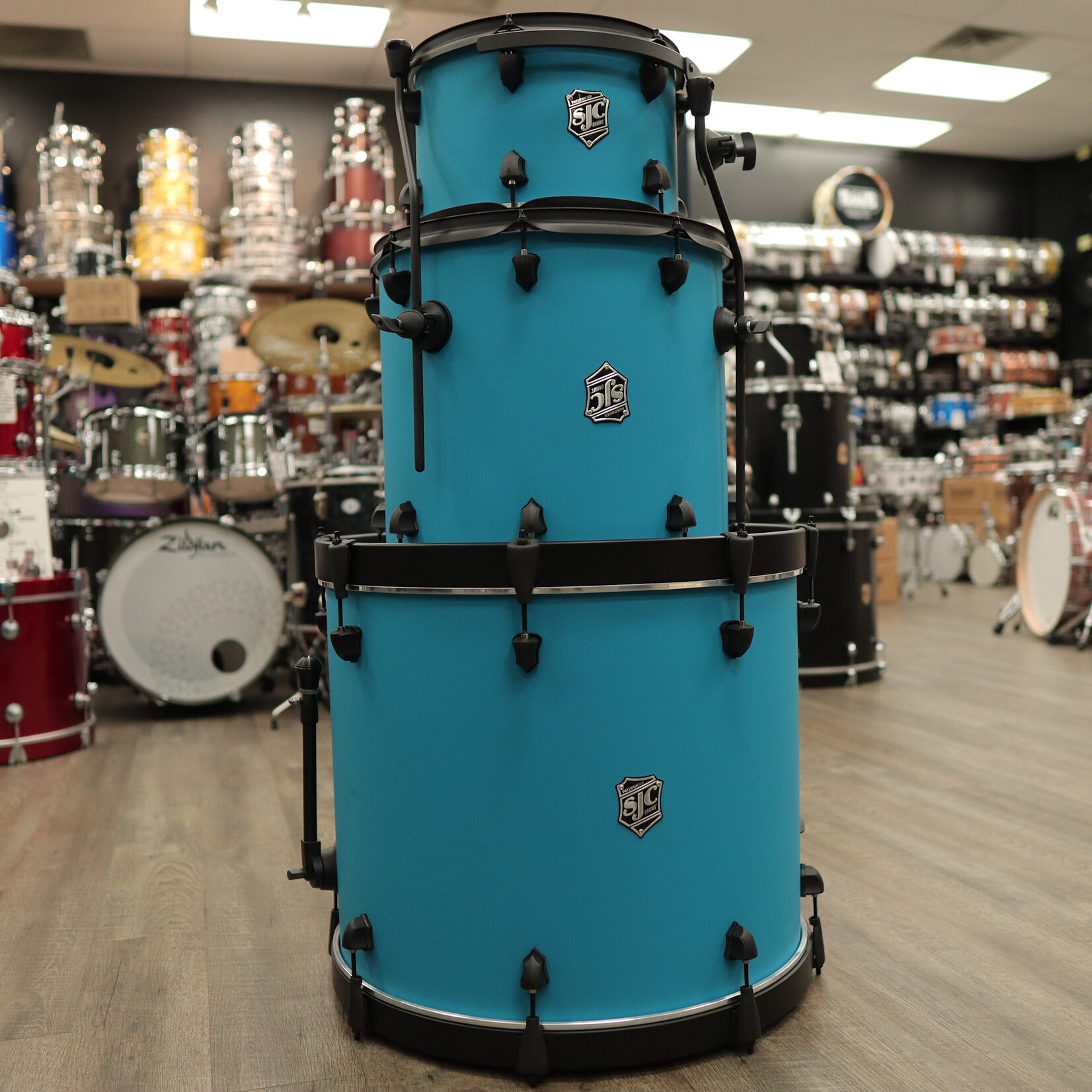 SJC SJC Custom Drums Pathfinder Series 3-piece Shell Pack (Caribbean Blue)