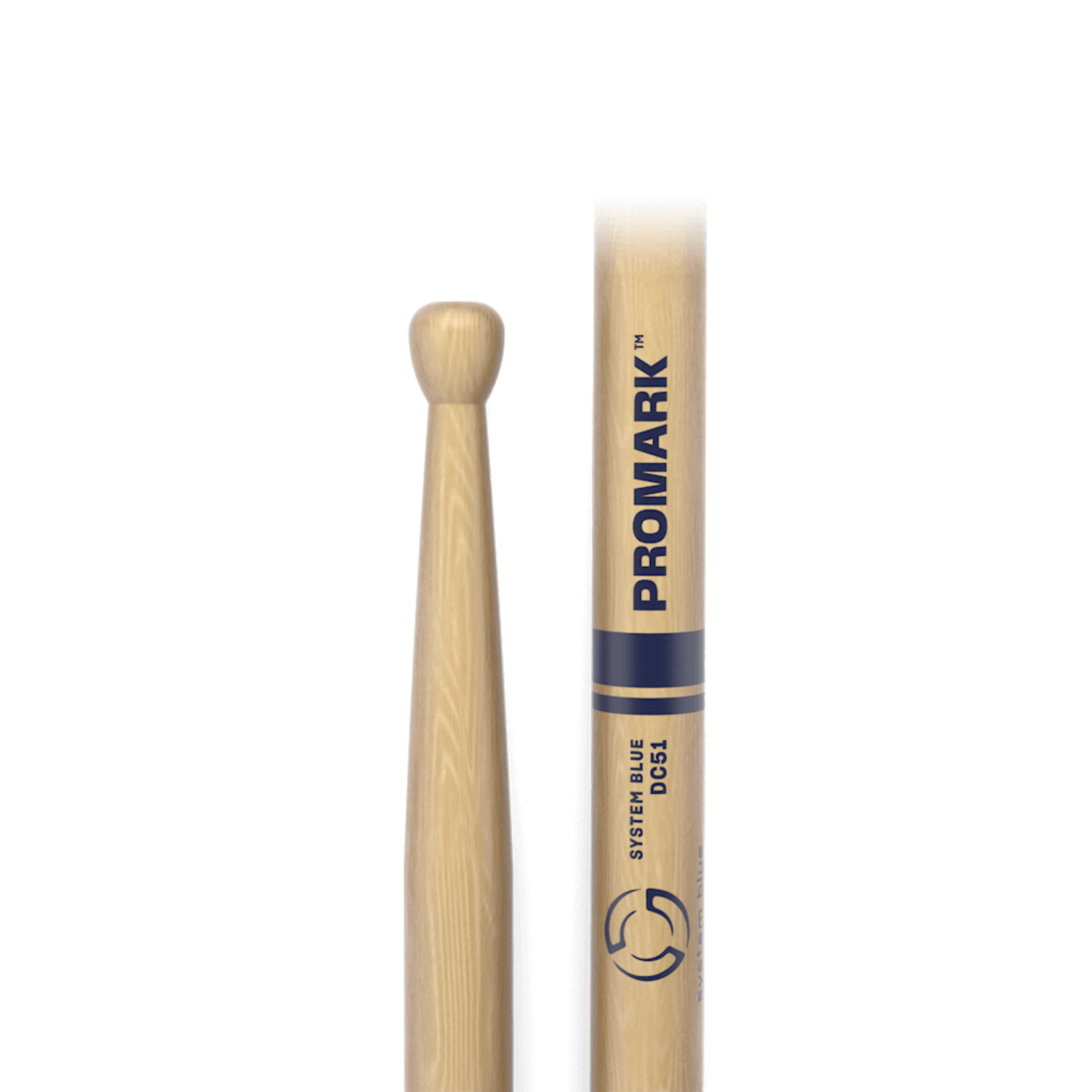 Promark Promark System Blue DC51 Hickory Drumstick. Wood Tip TXDC51W