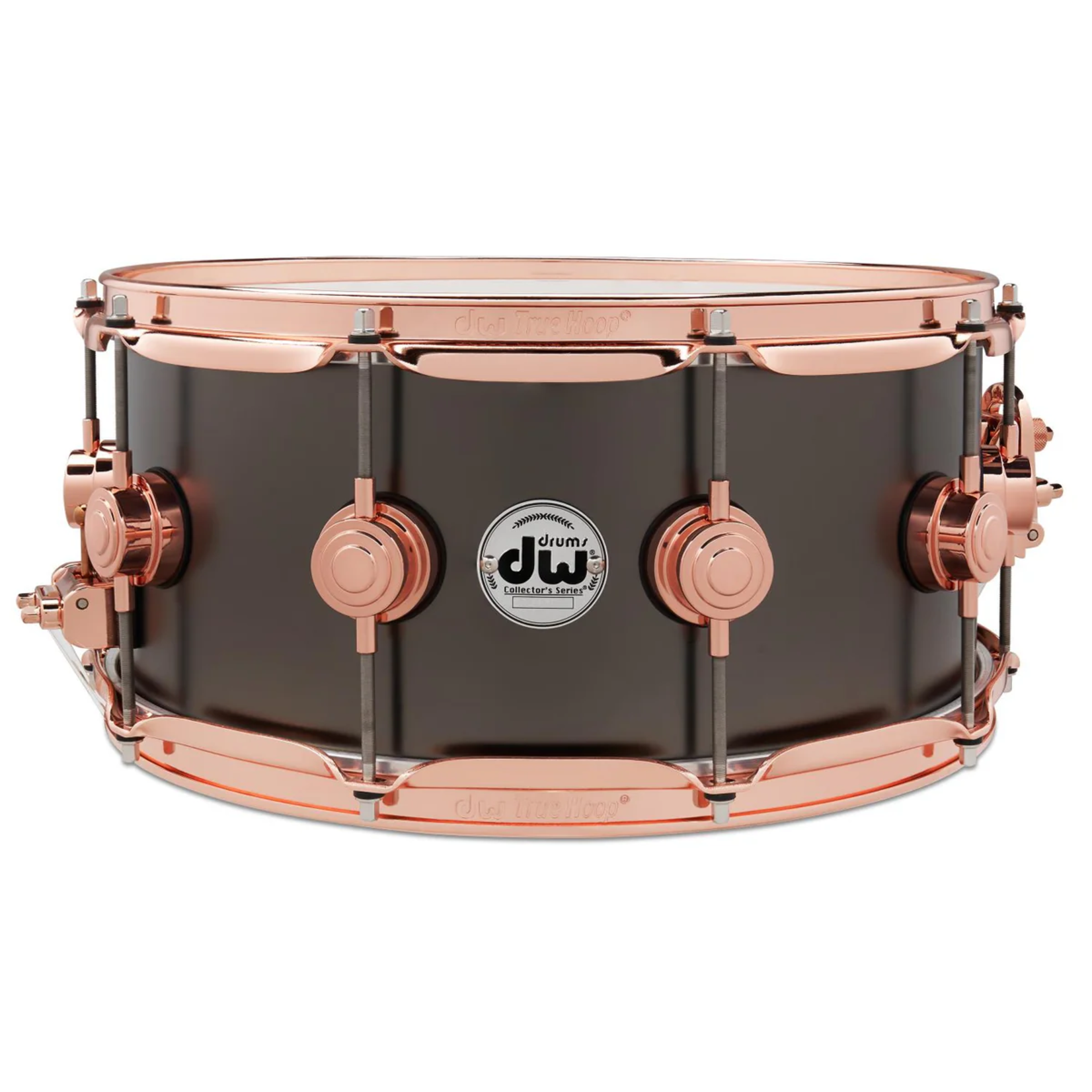 DW DW Collector's Series 6.5x14" Satin Black Over Brass Snare Drum w/ Copper Hardware DRVD6514SVPBK