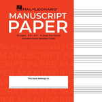 HAL LEONARD Hal Leonard Manuscript Paper 8.5 x 8.5" 6 Large Size Staves 32 Pages