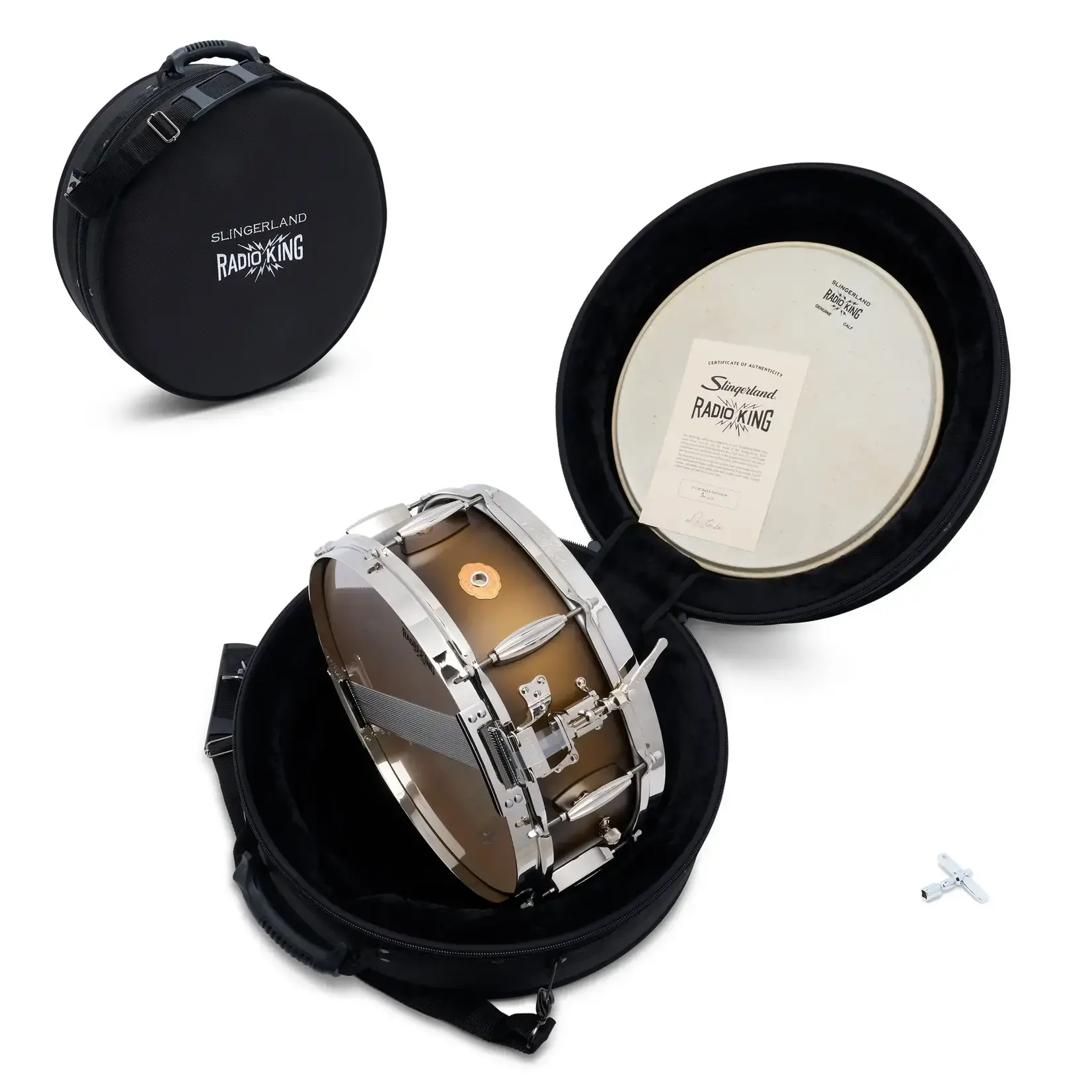 Slingerland Slingerland Radio King Limited Edition 5x14" Snare Drum (Black/Gold Lacquer Burst w/ Nickel HW)