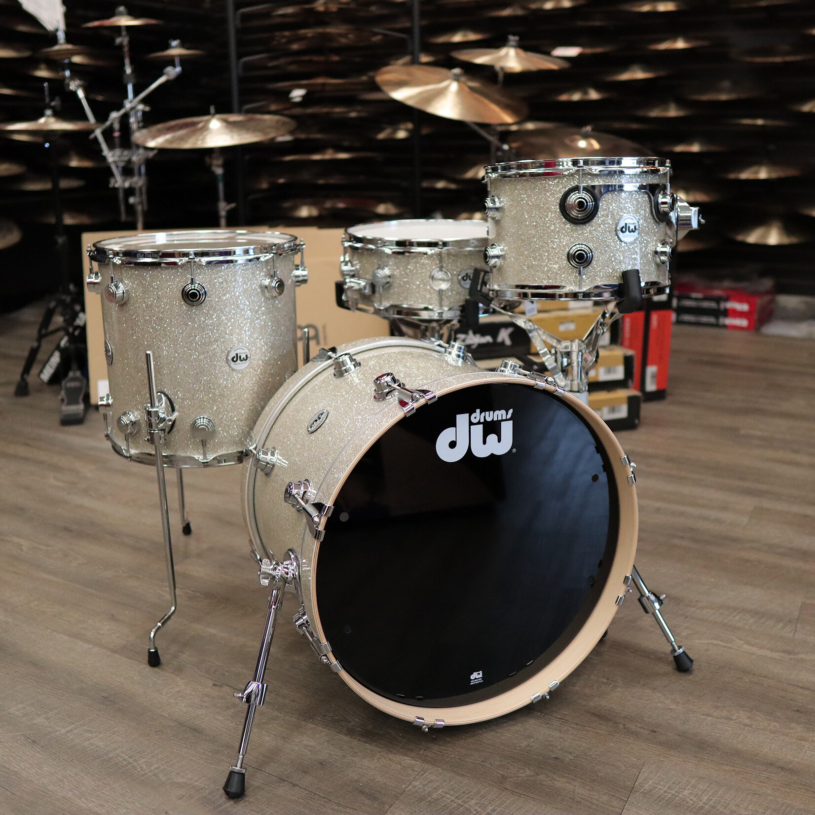 DW DW Collector's Series "333" Maple 3-Piece Shell Pack 20/12/14" (Broken Glass w/ Chrome Hardware)