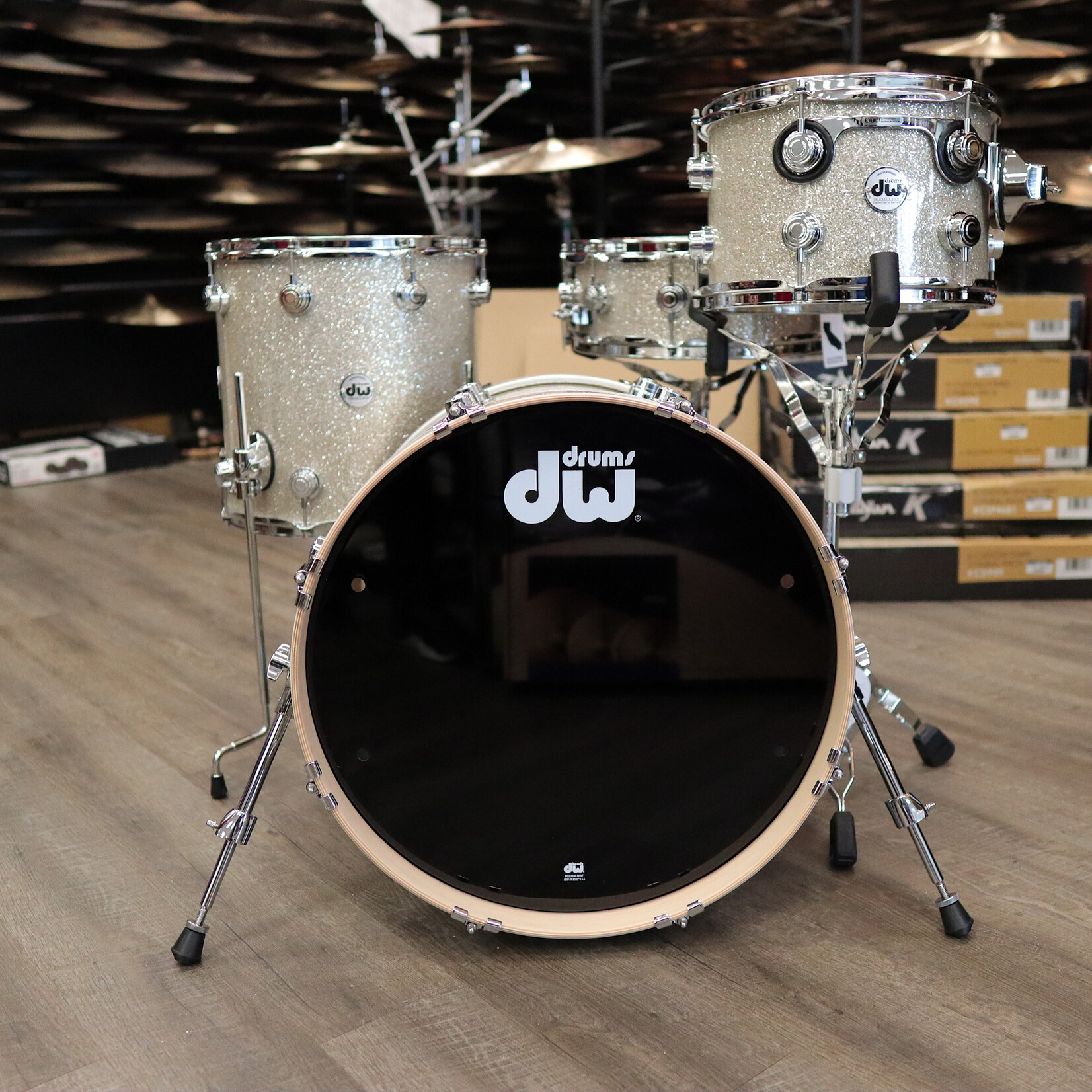 DW DW Collector's Series "333" Maple 3-Piece Shell Pack 20/12/14" (Broken Glass w/ Chrome Hardware)