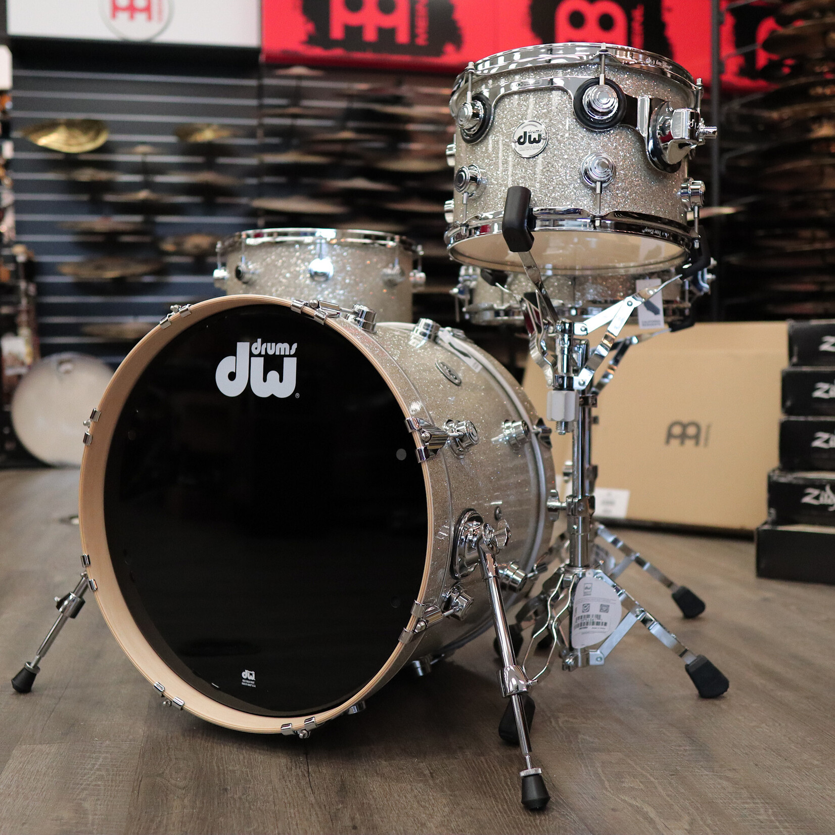 DW DW Collector's Series "333" Maple 3-Piece Shell Pack 20/12/14" (Broken Glass w/ Chrome Hardware)