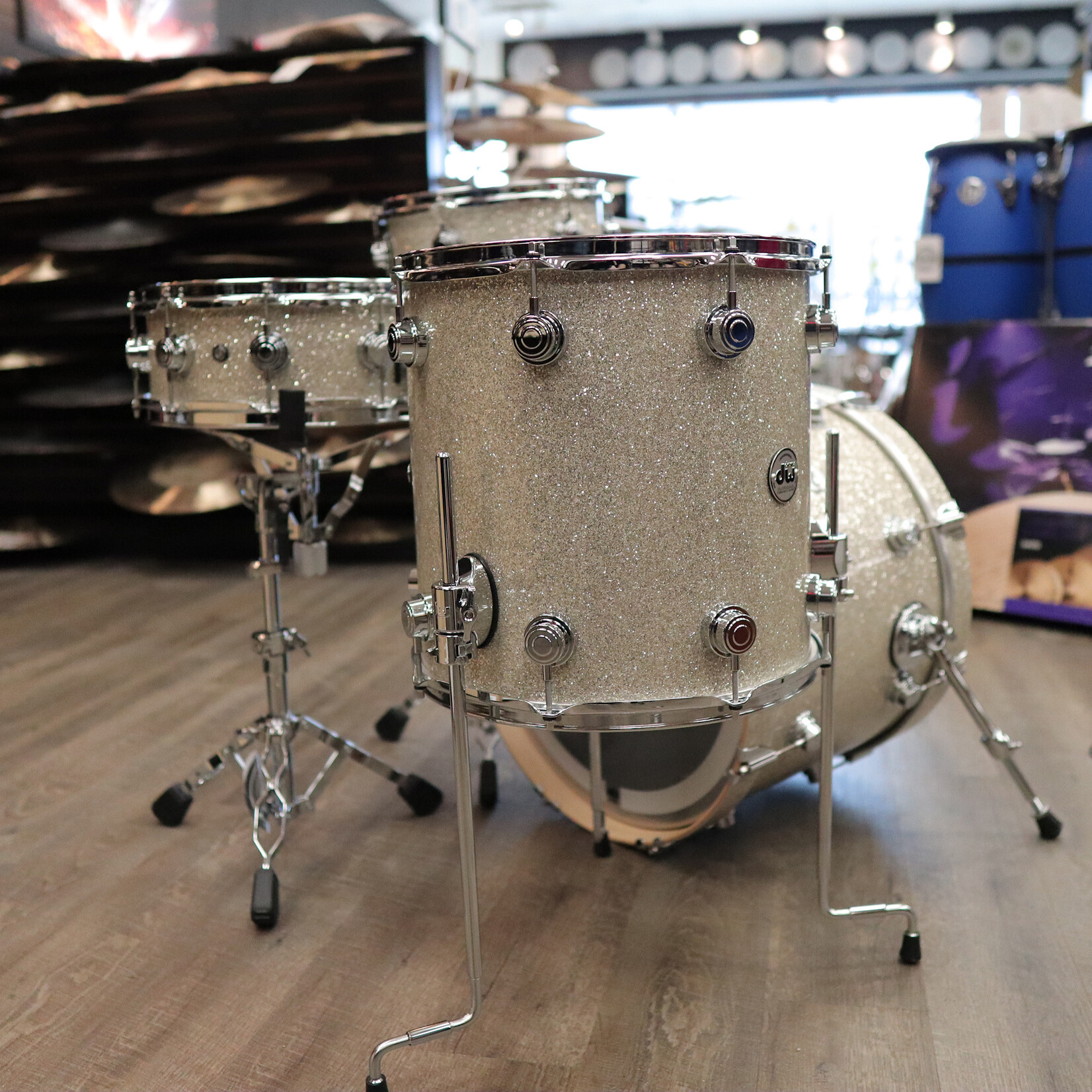 DW DW Collector's Series "333" Maple 3-Piece Shell Pack 20/12/14" (Broken Glass w/ Chrome Hardware)