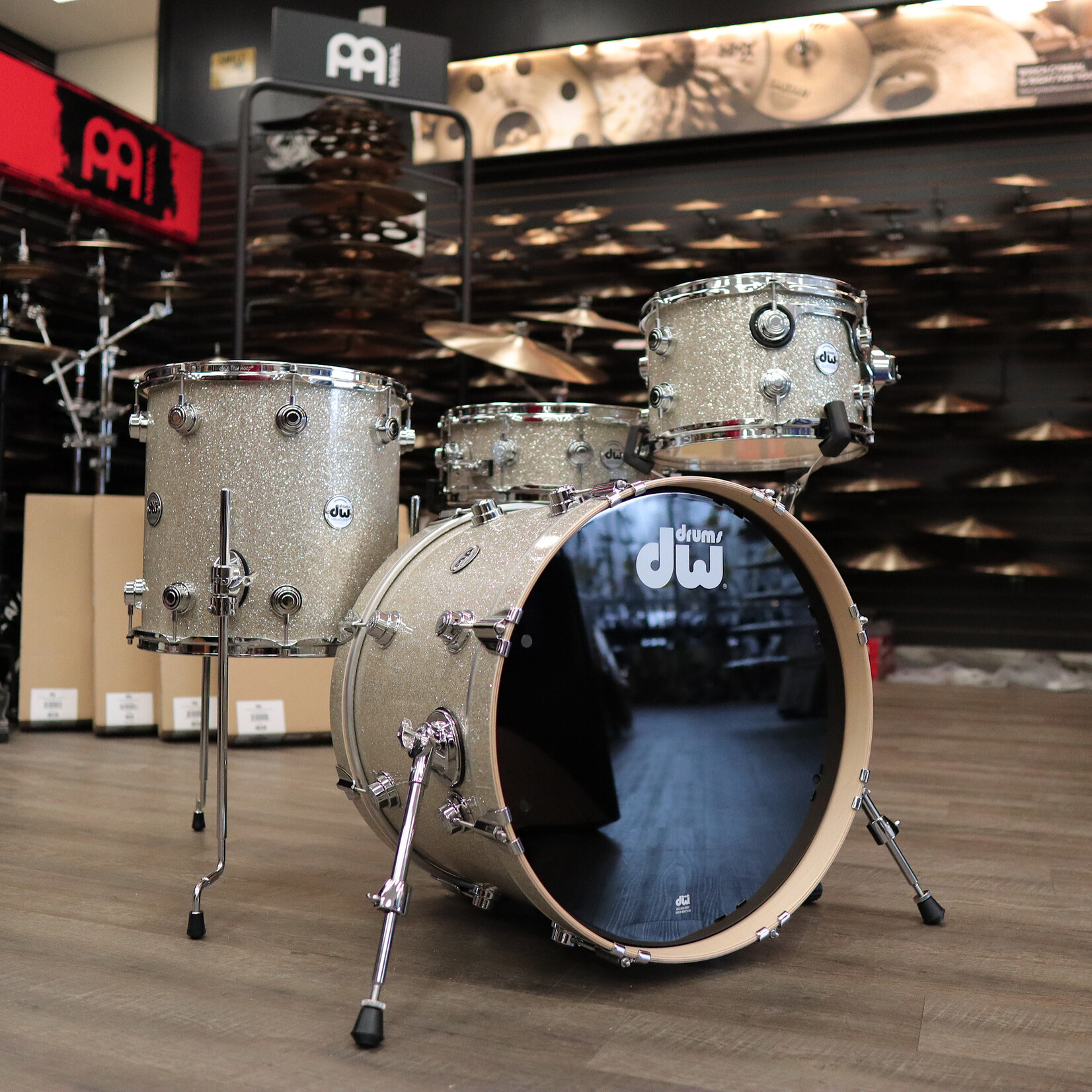 DW DW Collector's Series "333" Maple 3-Piece Shell Pack 20/12/14" (Broken Glass w/ Chrome Hardware)