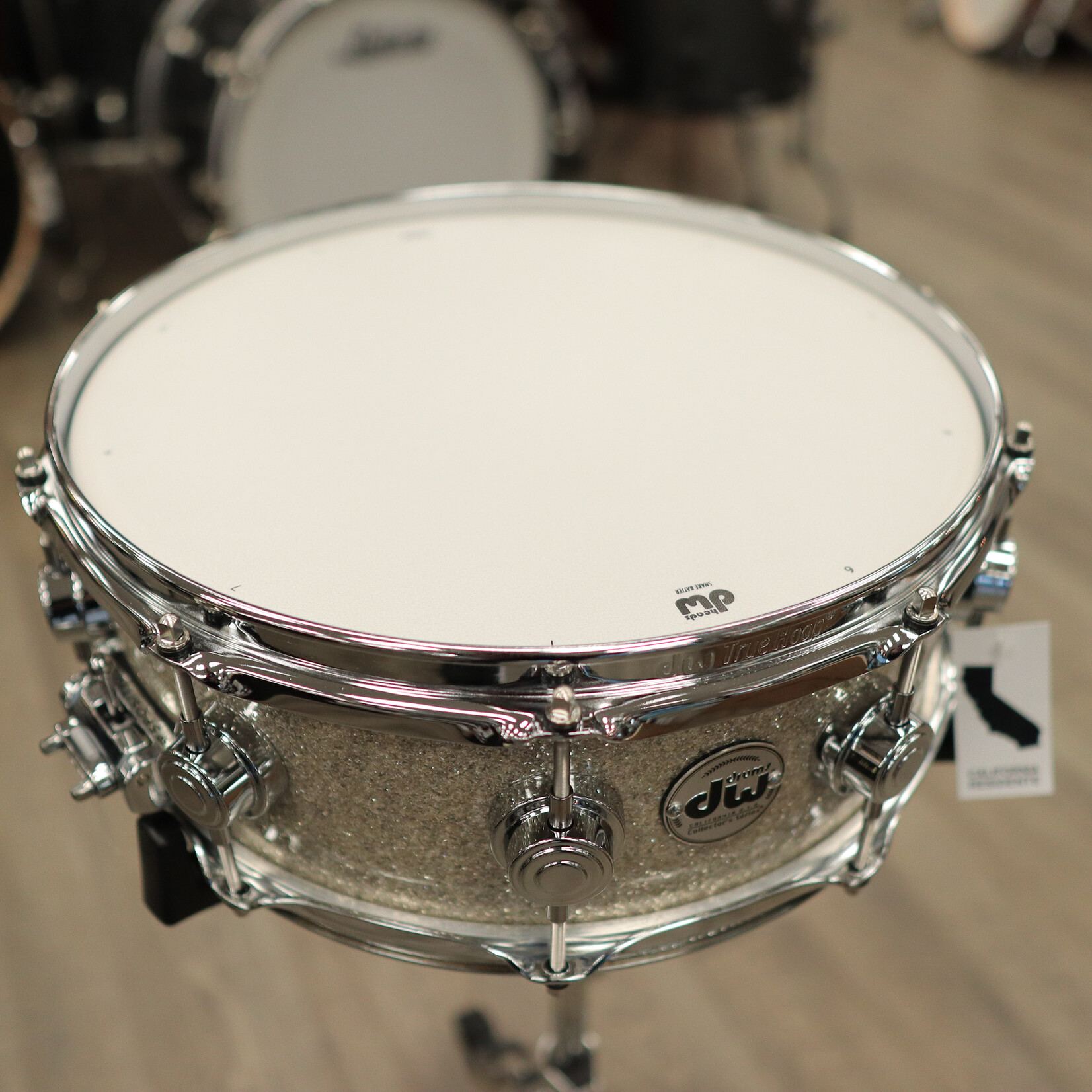 DW DW Collector's Series "333" Maple 5.5x14" Snare Drum (Broken Glass w/ Chrome Hardware)