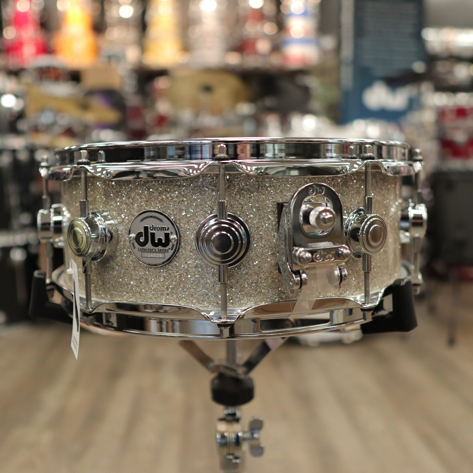 DW DW Collector's Series "333" Maple 5.5x14" Snare Drum (Broken Glass w/ Chrome Hardware)