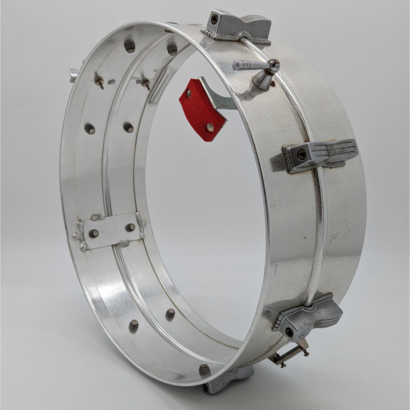 Ludwig 1962-1963 Ludwig Prototype Acrolite 8-Lug 5x14" Snare Drum Shell Pre-Serial (Textured Aluminum w/ Aluminum Lugs)