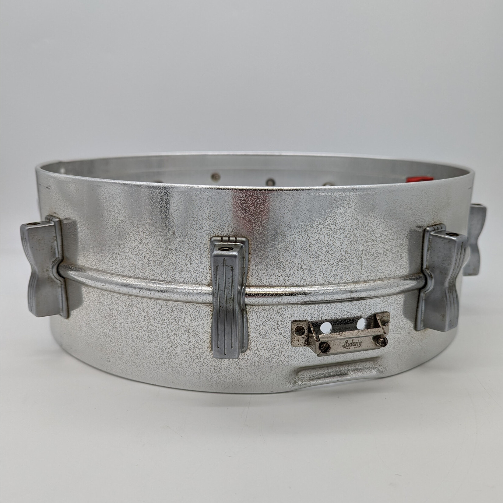 Ludwig 1962-1963 Ludwig Prototype Acrolite 8-Lug 5x14" Snare Drum Shell Pre-Serial (Textured Aluminum w/ Aluminum Lugs)