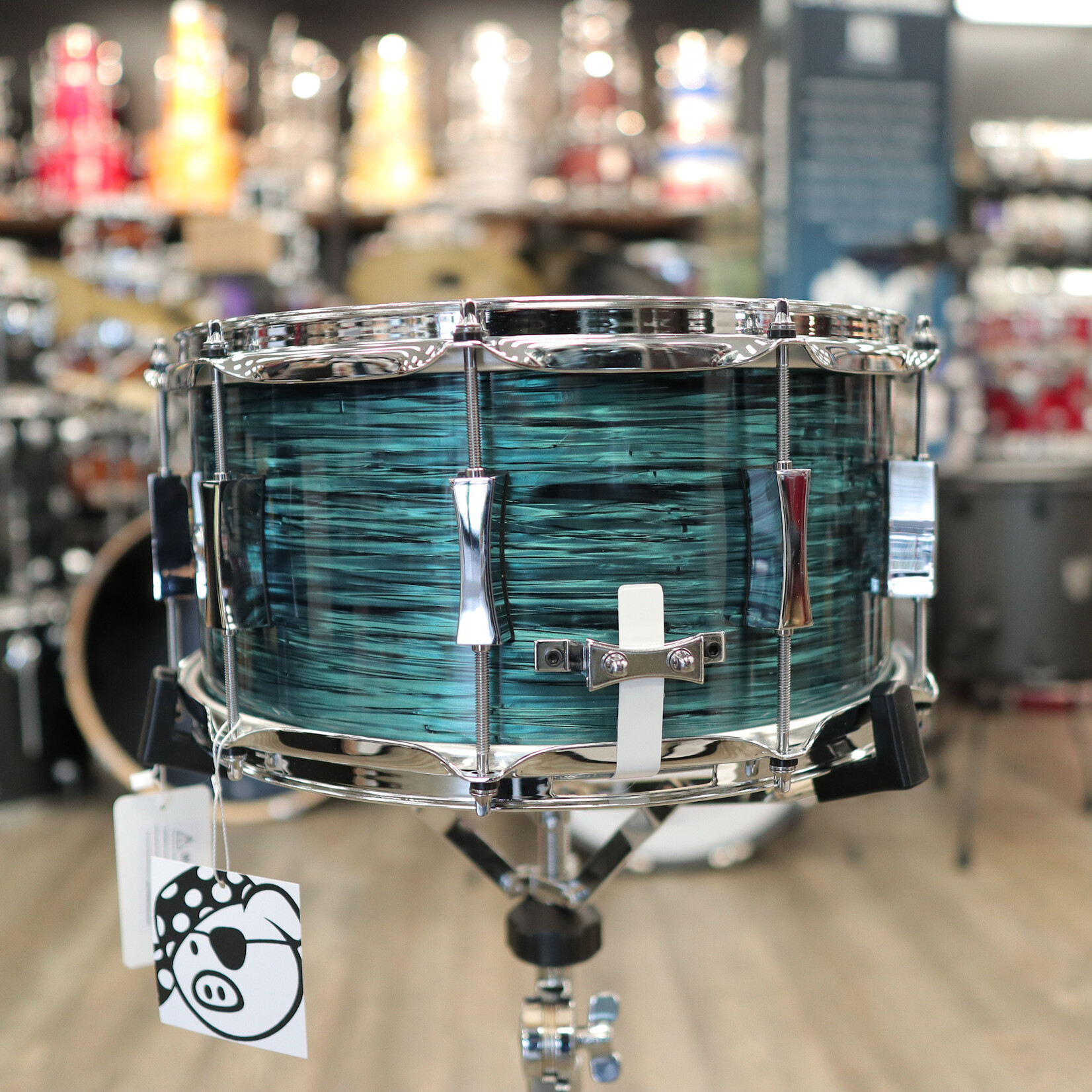 Pork Pie Pork Pie 7x14" Maple Snare Drum (Teal Oyster)