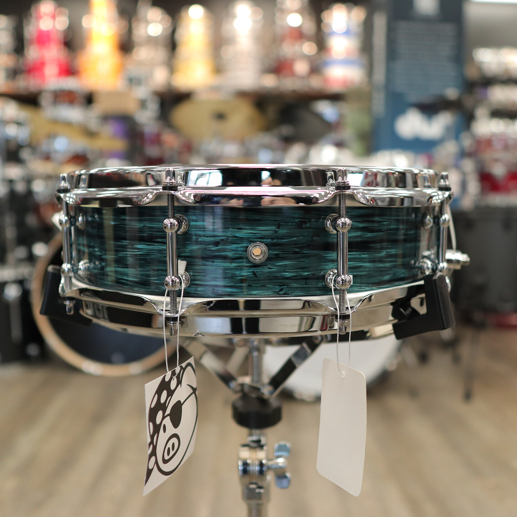 Pork Pie Pork Pie 4x14" Maple Snare Drum (Teal Oyster)