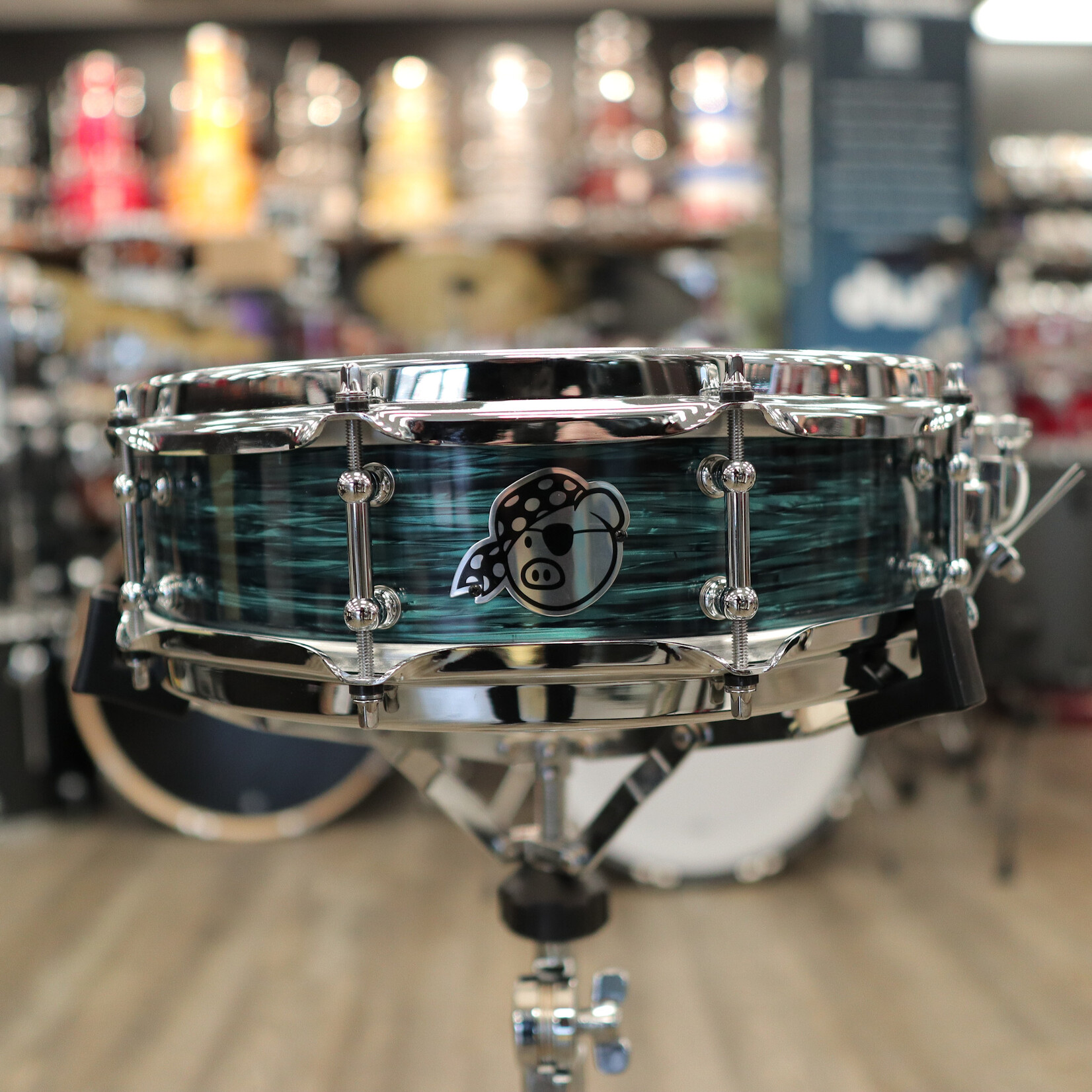 Pork Pie Pork Pie 4x14" Maple Snare Drum (Teal Oyster)