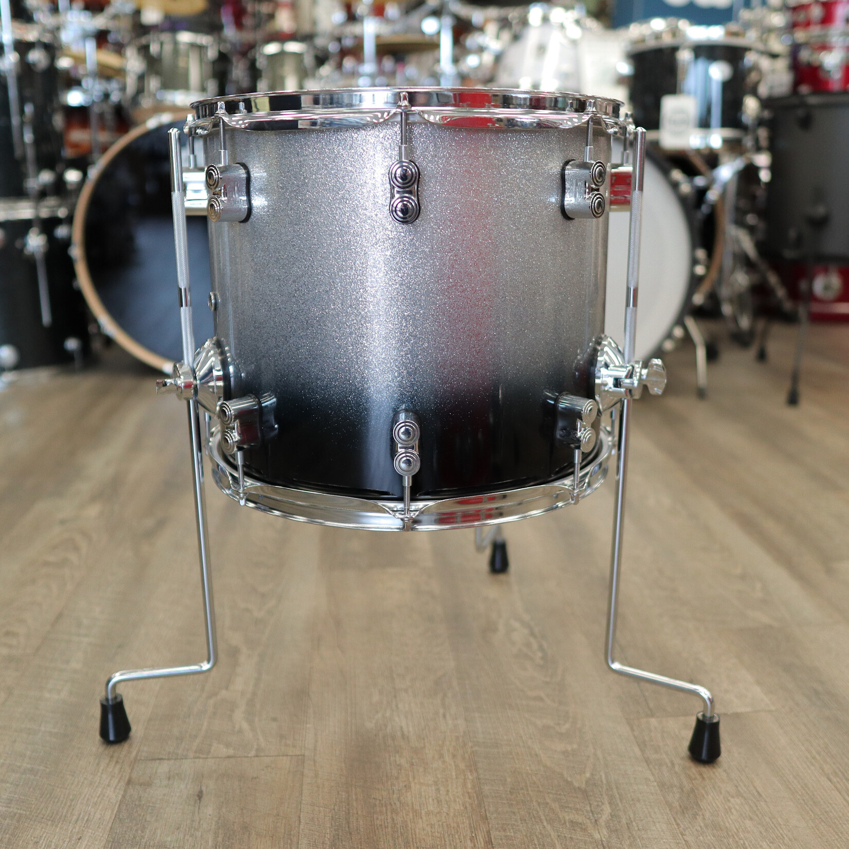 PDP Pre-Owned PDP Concept Maple 12x14" Floor Tom (Silver to Black Fade)