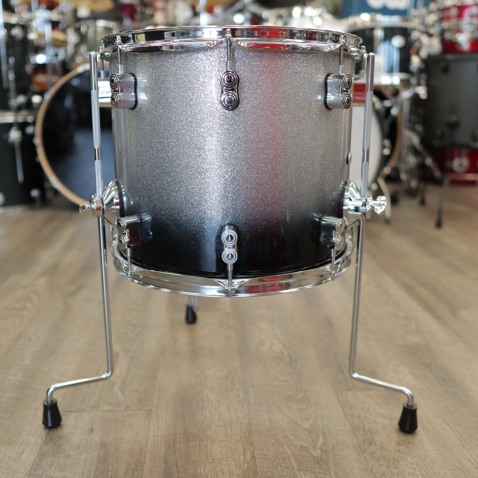 PDP Pre-Owned PDP Concept Maple 12x14" Floor Tom (Silver to Black Fade)