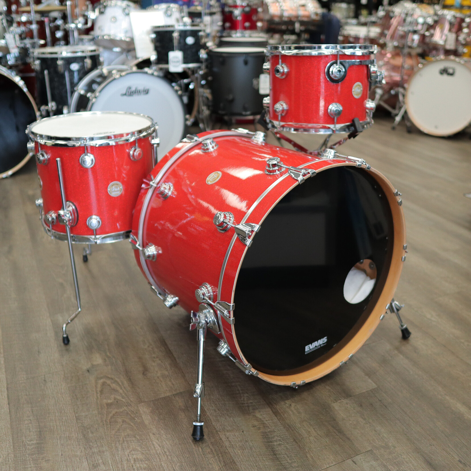 DW 2004 DW Collector's Series Maple 3-PC Shell Pack 12/14/22 (Tangerine Sparkle)