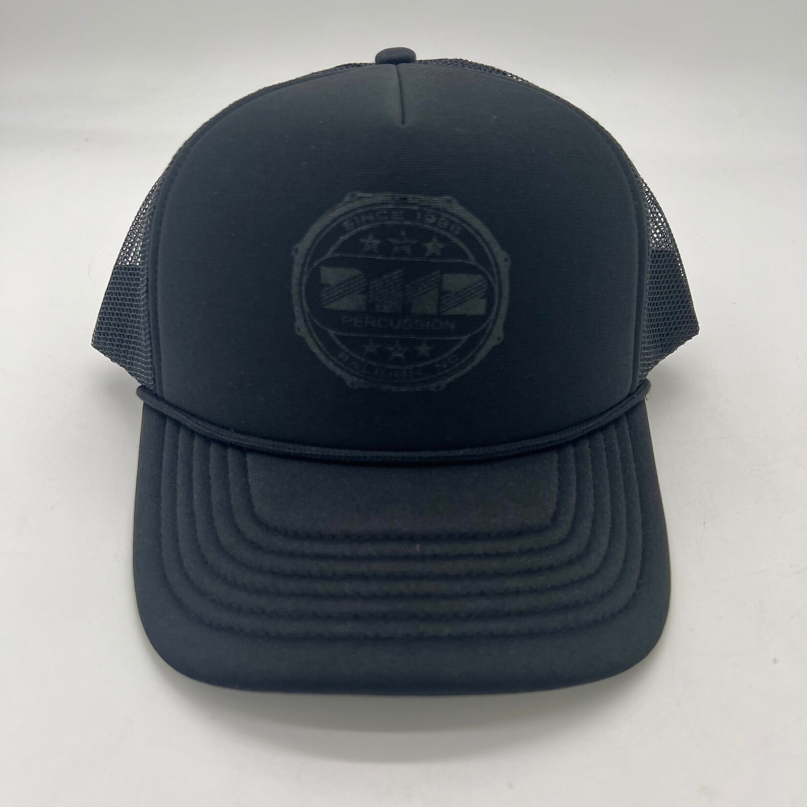 2112 2112 Black on Black Trucker Hat with Hoop Logo