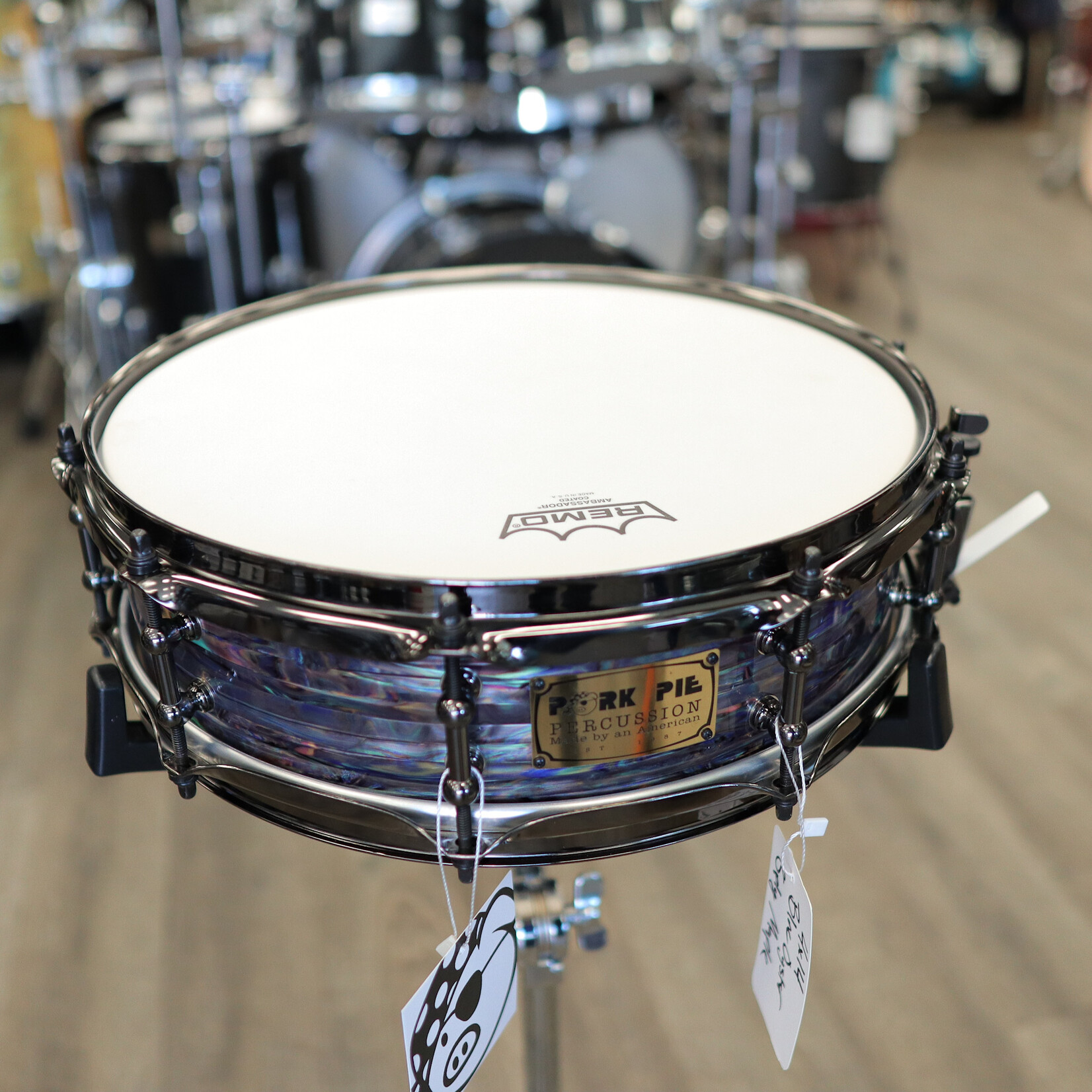 Pork Pie Pork Pie 4x14" Snare Drum (Blue Oyster w/ Black Nickel HW)