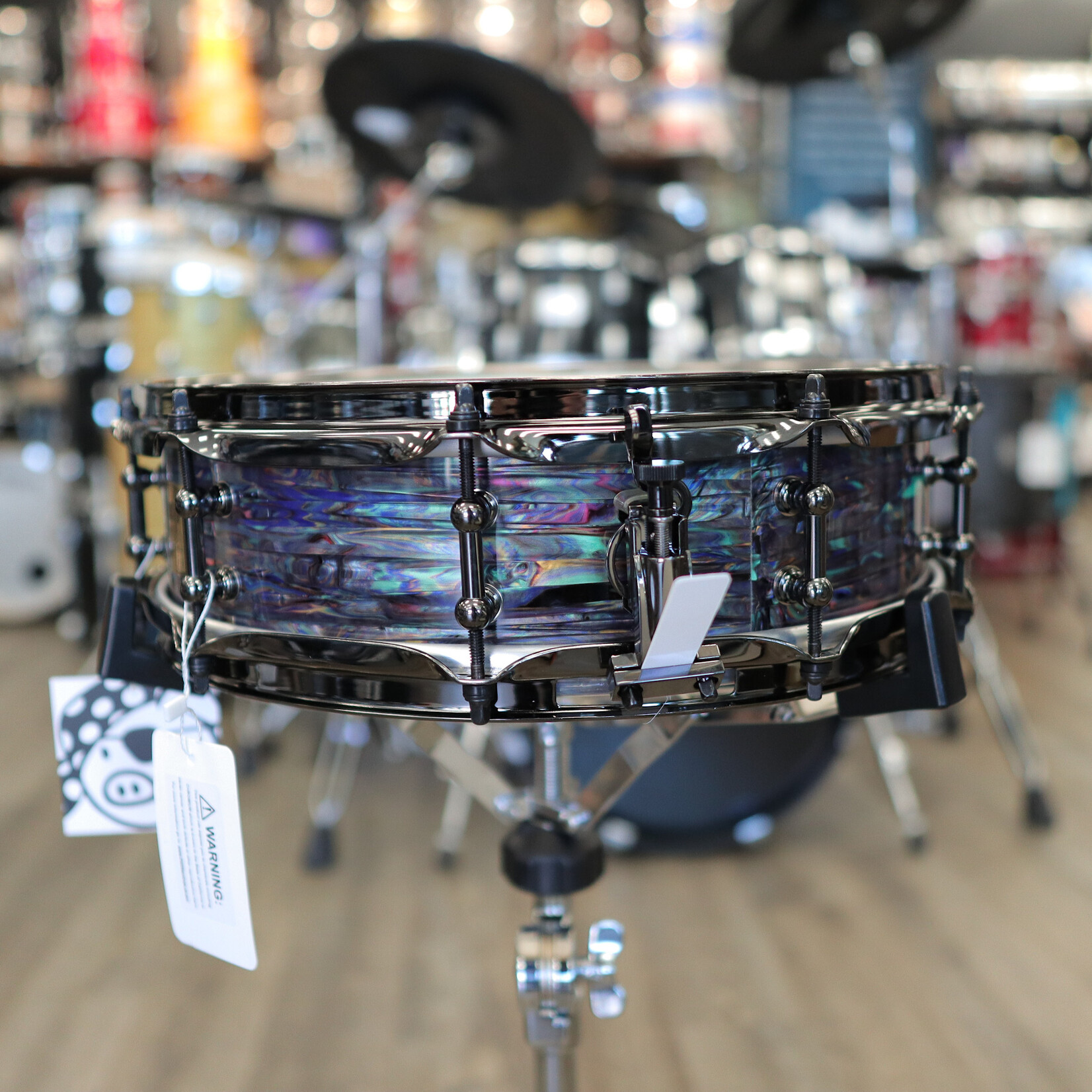 Pork Pie Pork Pie 4x14" Snare Drum (Blue Oyster w/ Black Nickel HW)