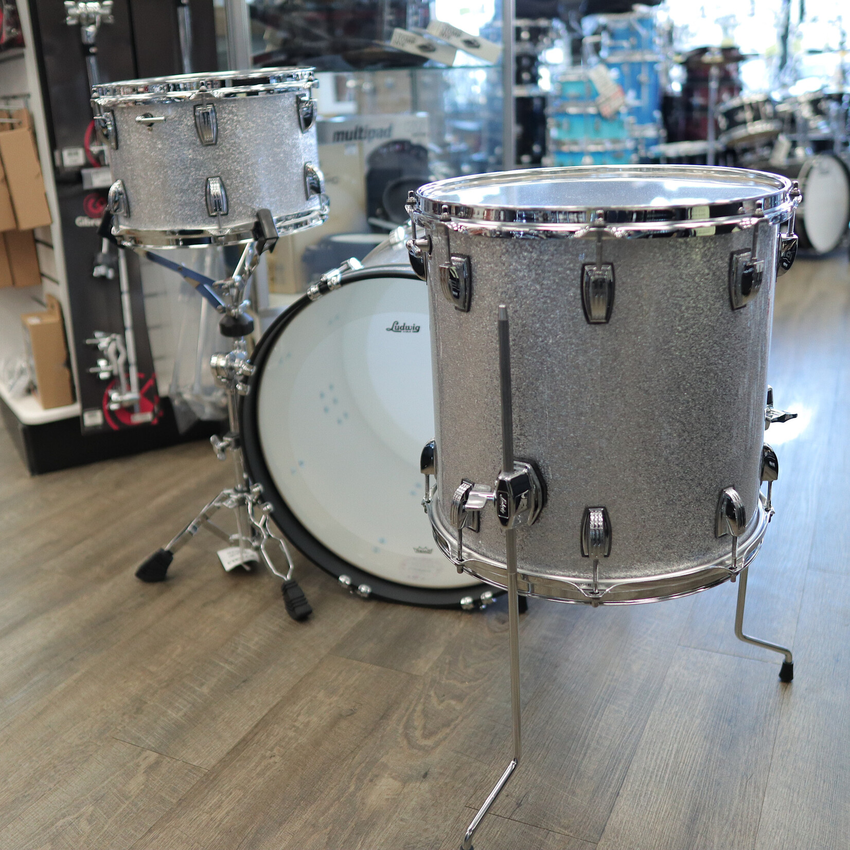 Ludwig Ludwig Classic Maple Custom Build 3-PC Shell Pack 12/14/20 (Silver Sparkle w/ Resa-Coat Interior)