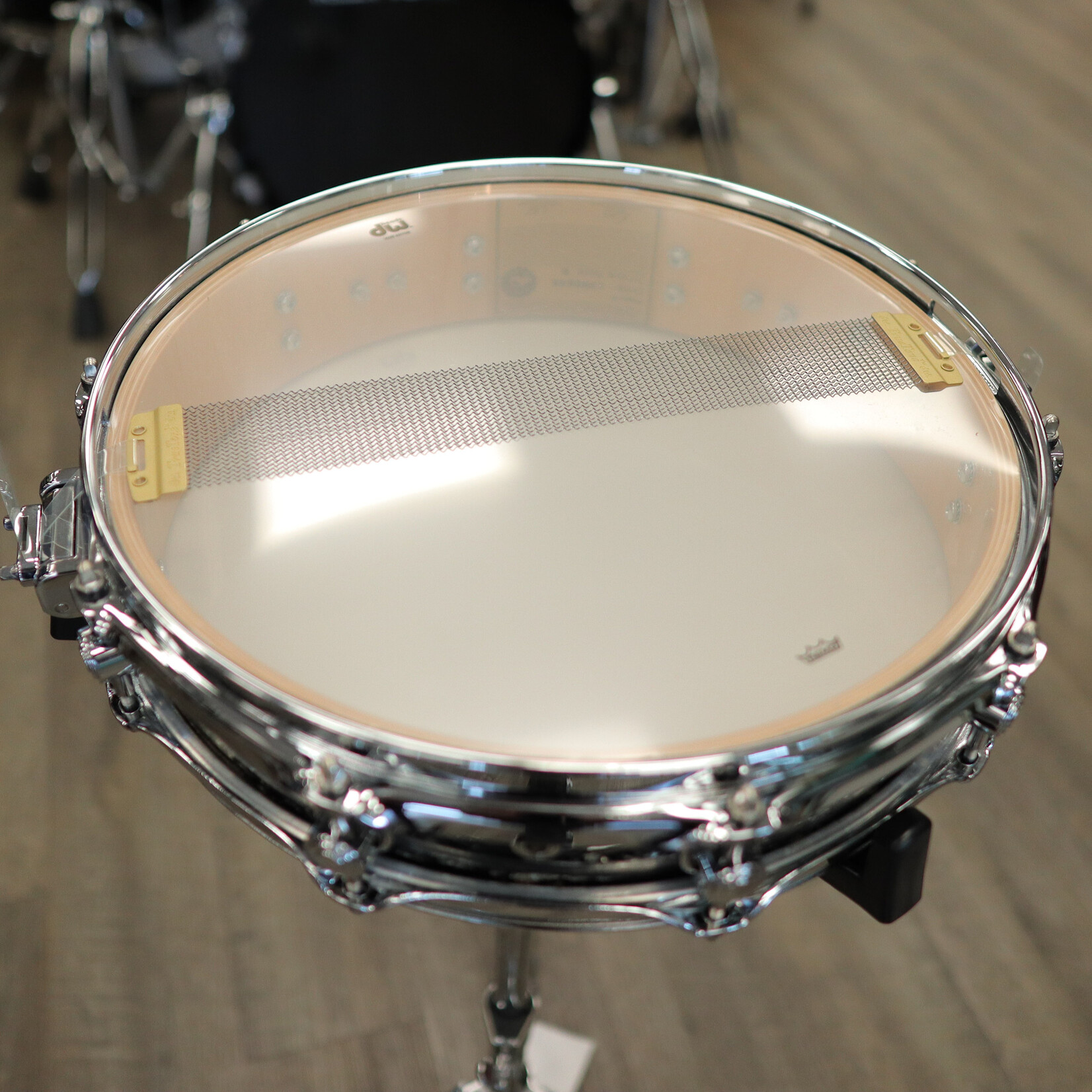 DW DW Collector's 3.14 x 14" SSC Maple Pi Snare Drum (Black Oyster Glass w/ Chrome Hardware)