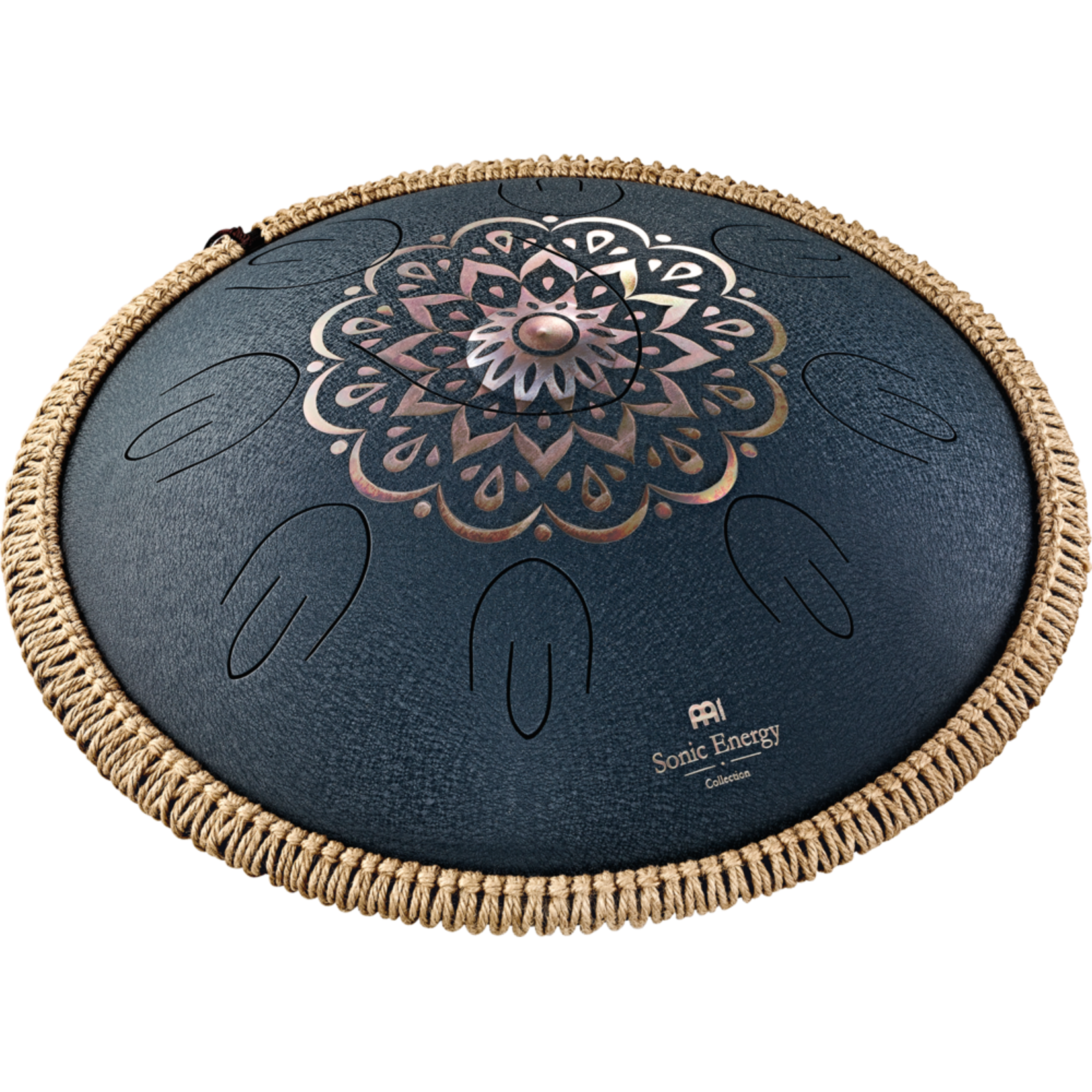 Meinl Meinl Sonic Energy 16" Engraved Octave Steel Tongue Drum - D Amara Scale (Navy Blue)