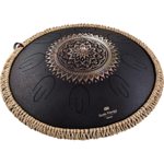 Meinl Meinl Sonic Energy 16" Engraved Octave Steel Tongue Drum, D Kurd Scale (Black)