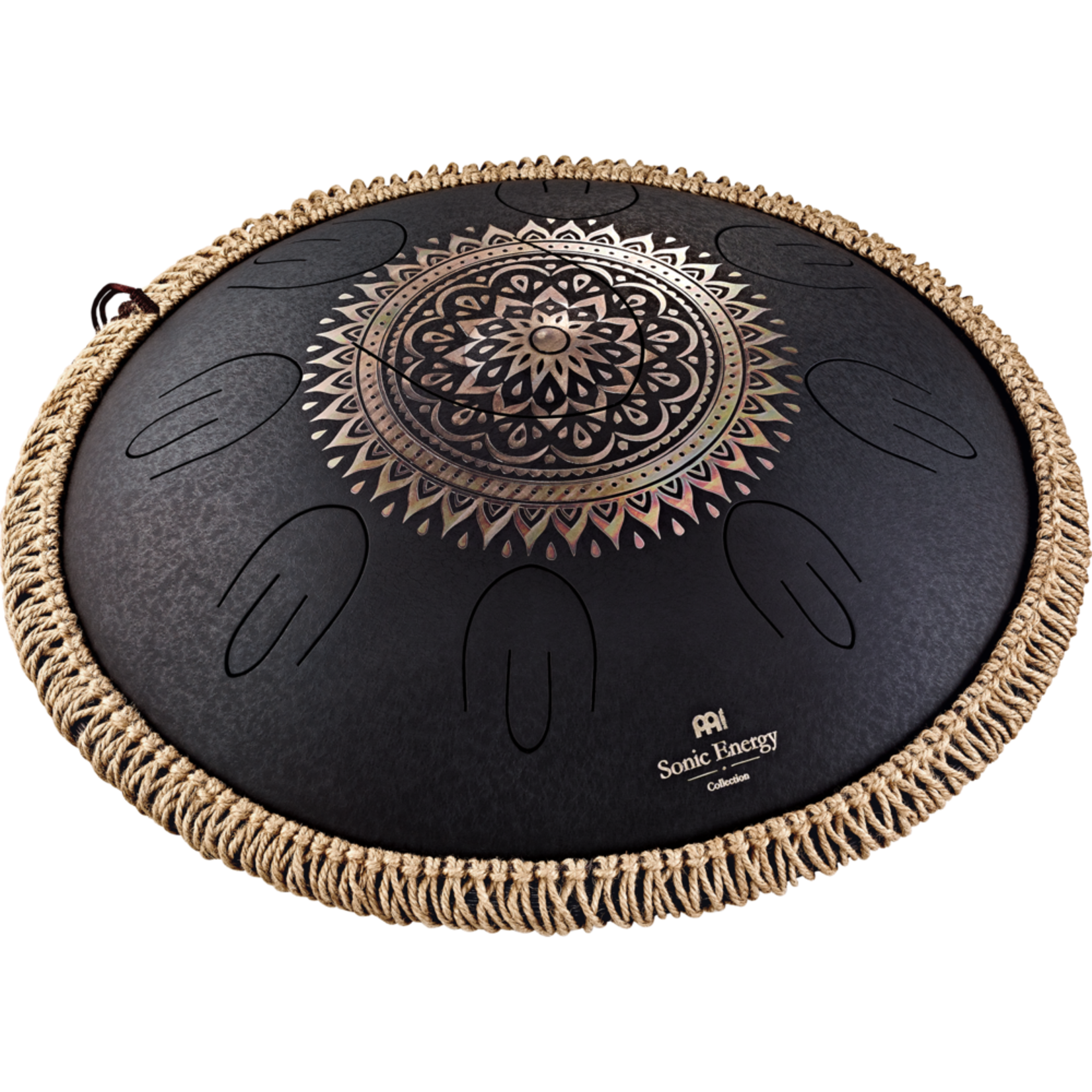 Meinl Meinl Sonic Energy 16" Engraved Octave Steel Tongue Drum, D Kurd Scale (Black)