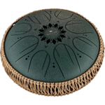 Meinl MEINL Sonic Energy 10" Medium Octave Steel Tongue Drum, F# Minor, 8 Notes, 432 Hz, Dark Green (MOSTD4DG)