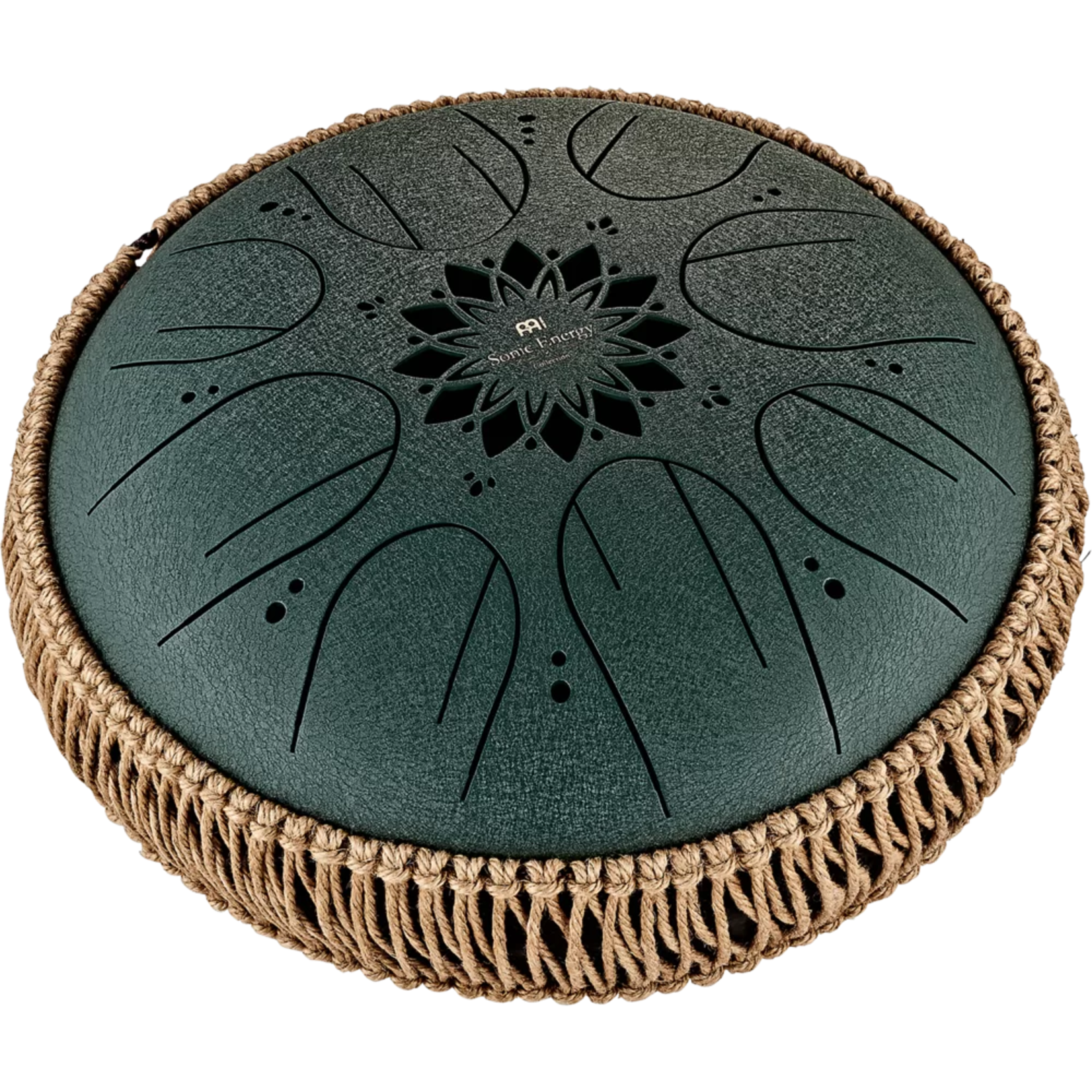 Meinl MEINL Sonic Energy 10" Medium Octave Steel Tongue Drum, F# Minor, 8 Notes, 432 Hz, Dark Green (MOSTD4DG)