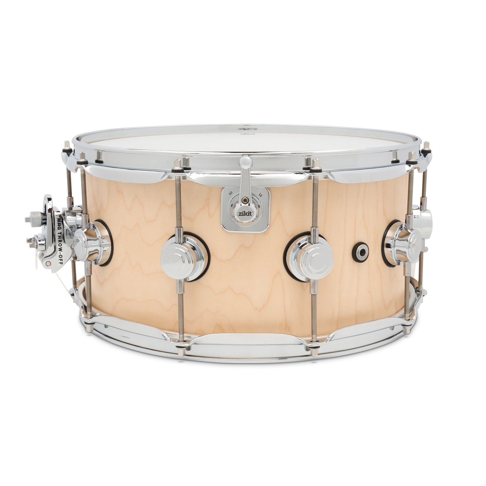 DW DW 6.5 x 14" 333 Snare Drum, Zikit System, Natural Satin Oil, Chrome HW
