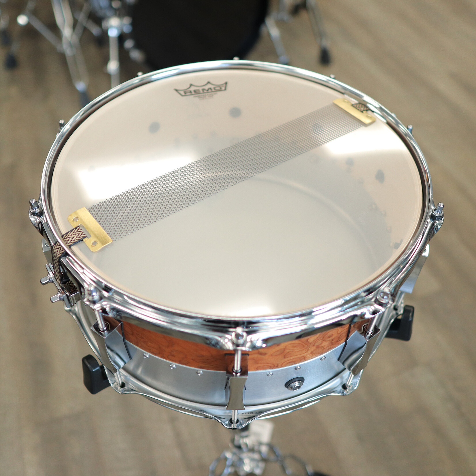 Pork Pie Pork Pie 6.5x14" Hybrid Shell Aluminum/Maple (Aluminum/Satin Sapele Pommele)