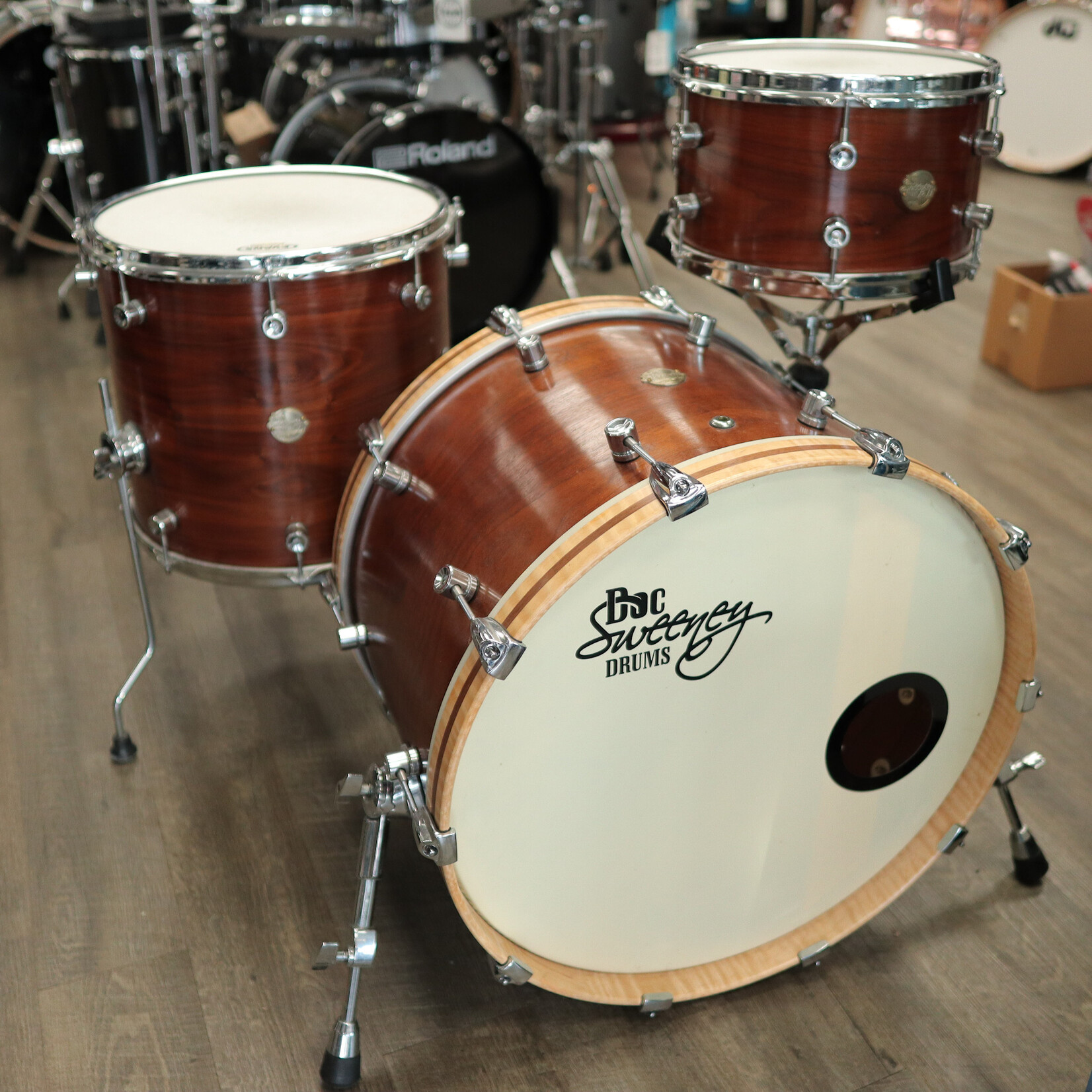 Doc Sweeney Drums Pre-Owned Doc Sweeney Drums Walnut #One 3-Piece Steambent - Black Walnut Shell Pack 13/16/22