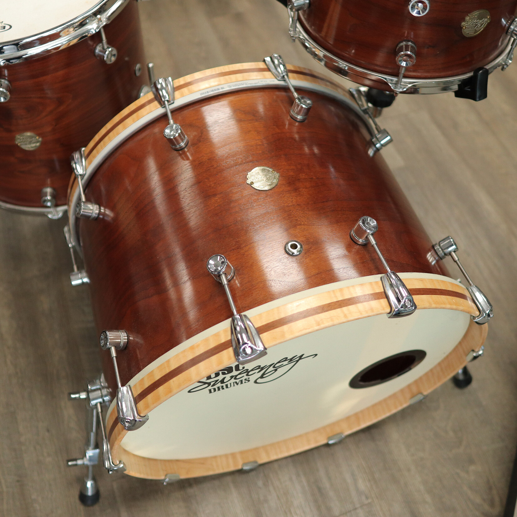 Doc Sweeney Drums Pre-Owned Doc Sweeney Drums Walnut #One 3-Piece Steambent - Black Walnut Shell Pack 13/16/22