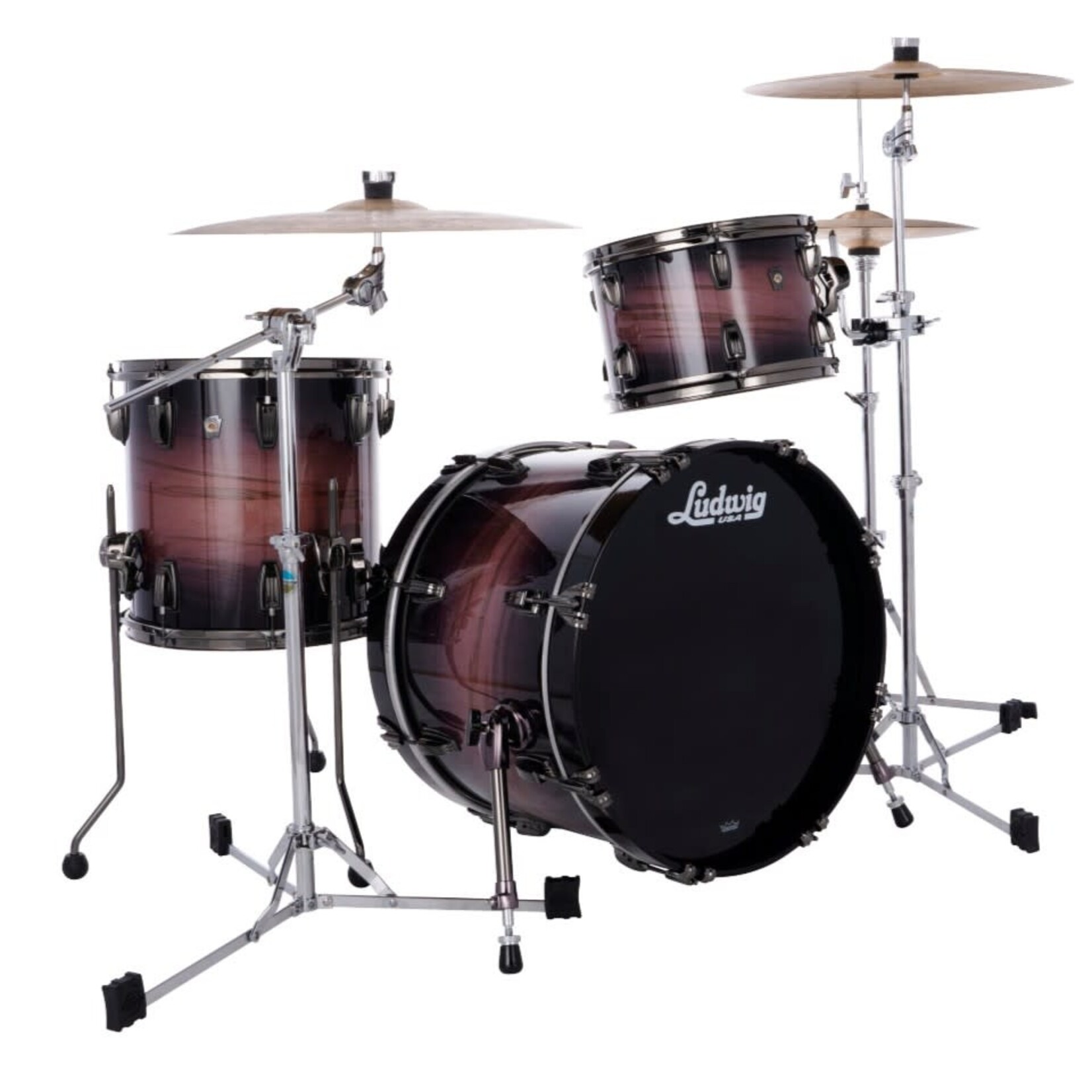 Ludwig Ludwig Exotic Select - Ambrosia Maple Downbeat 3-Pc Shell Pack 12/14/20 (Amethyst Burst)