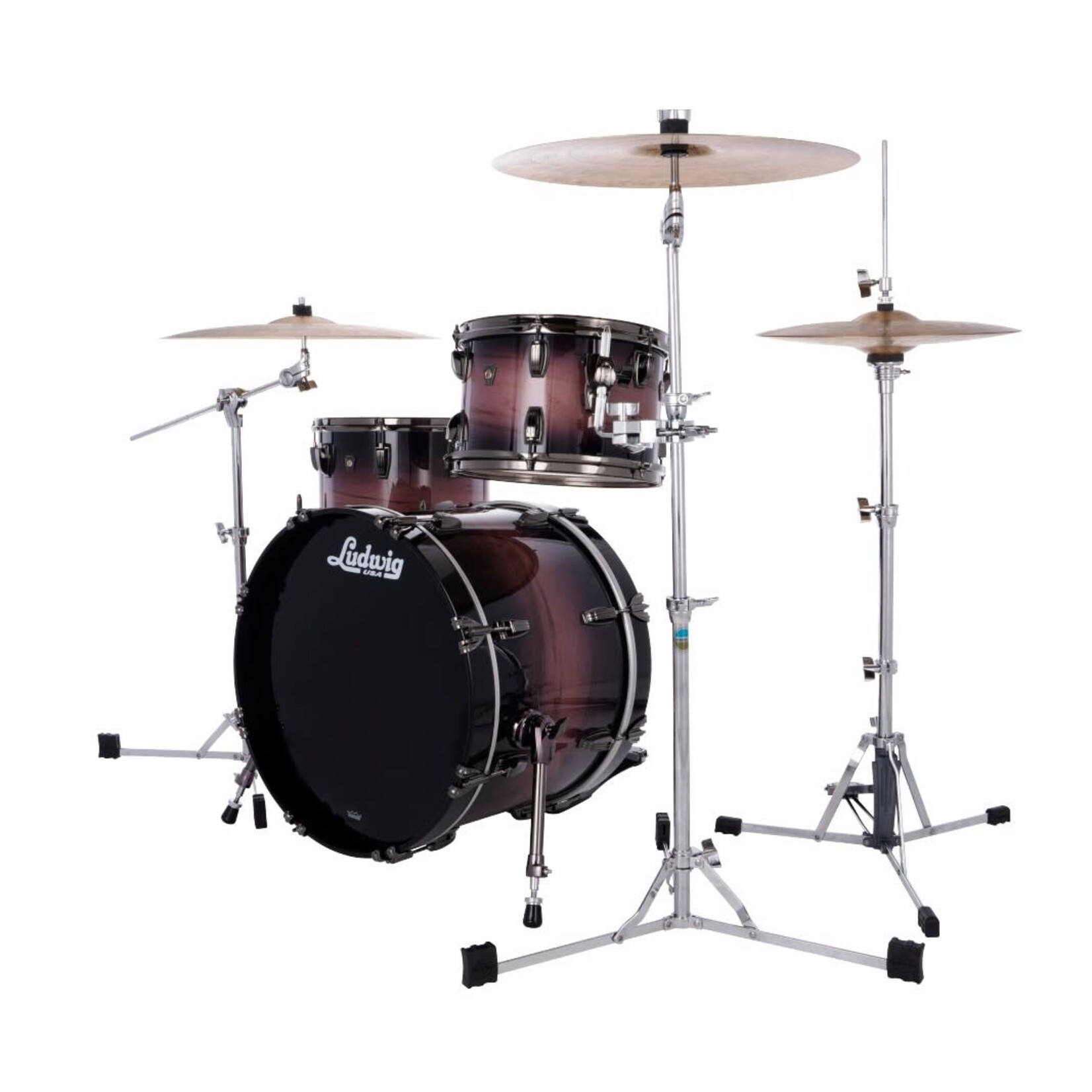 Ludwig Ludwig Exotic Select - Ambrosia Maple Downbeat 3-Pc Shell Pack 12/14/20 (Amethyst Burst)