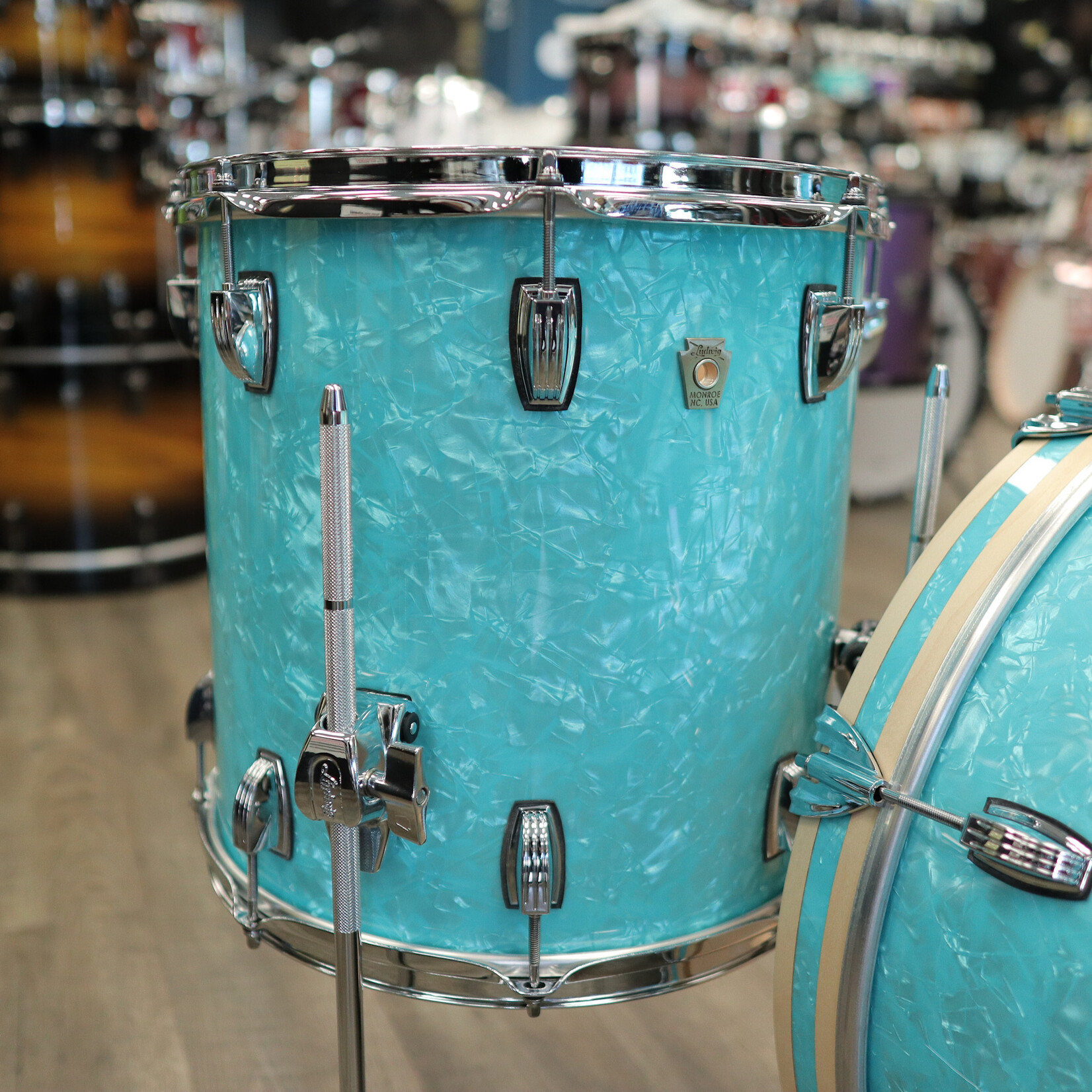 Ludwig Ludwig Classic Maple Downbeat 3-Pc Shell Pack 12/14/20 (Teal Pearl)