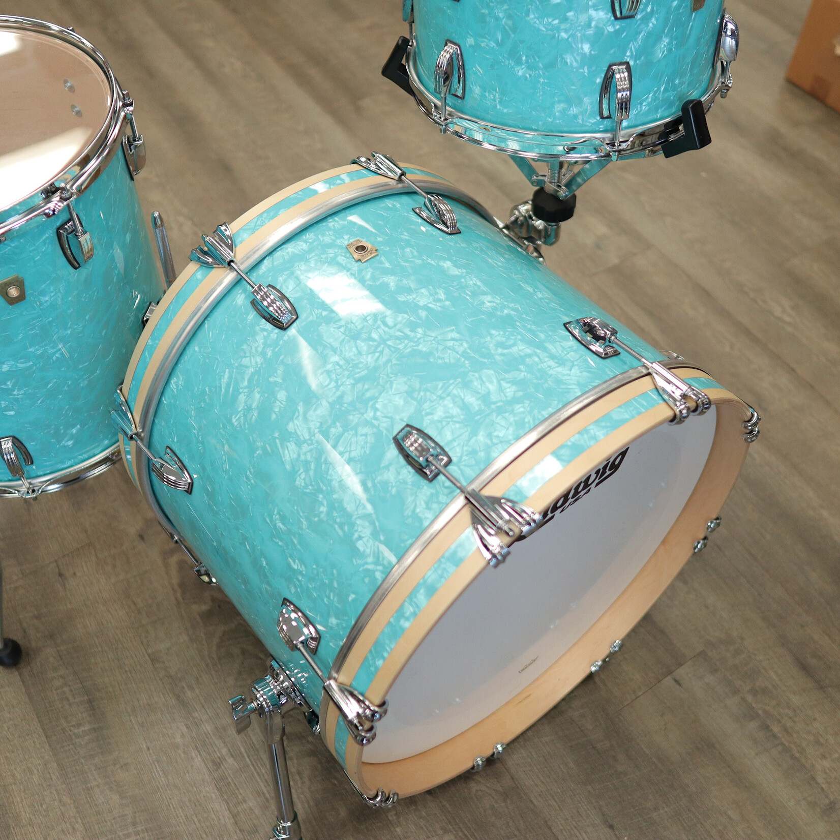 Ludwig Ludwig Classic Maple Downbeat 3-Pc Shell Pack 12/14/20 (Teal Pearl)