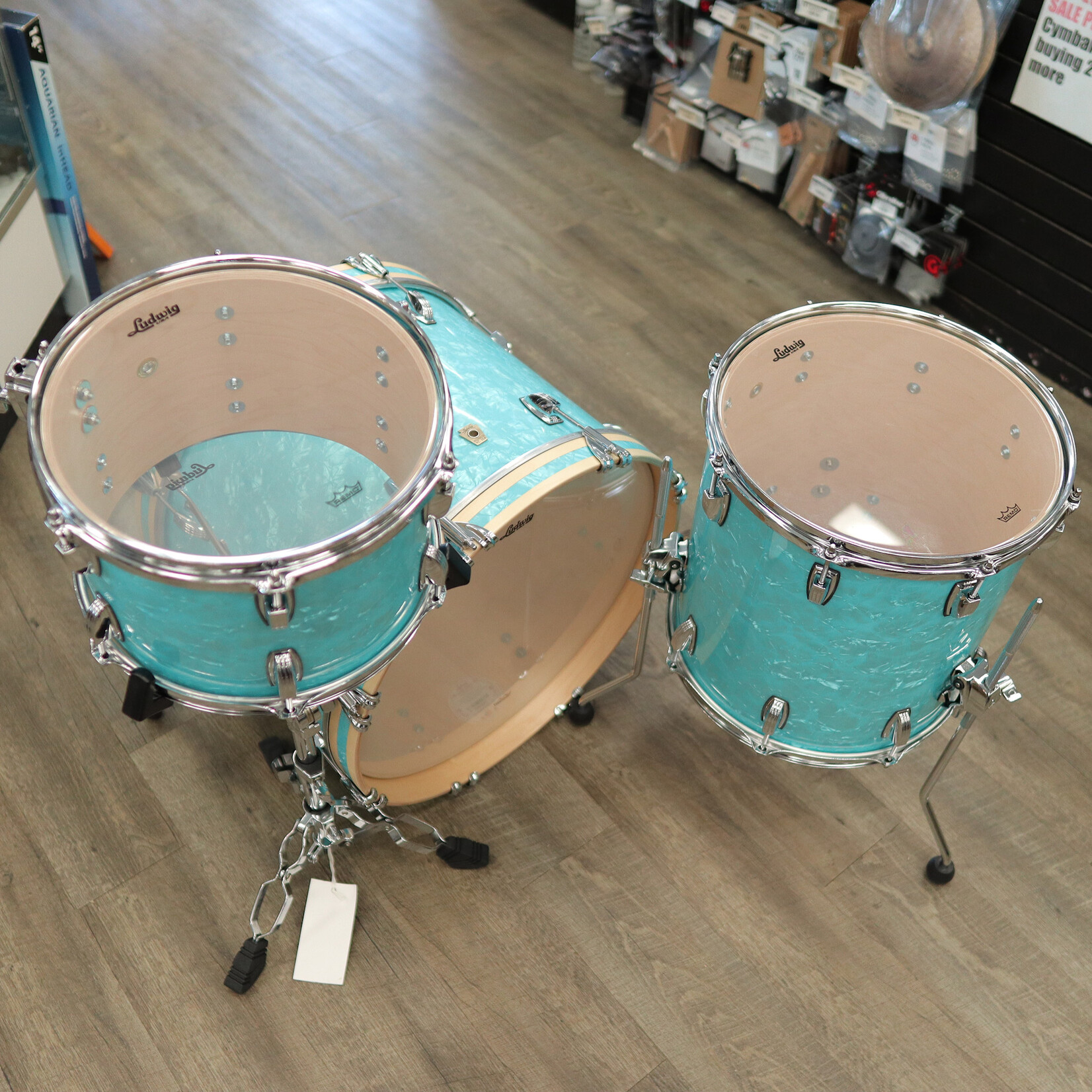 Ludwig Ludwig Classic Maple Downbeat 3-Pc Shell Pack 12/14/20 (Teal Pearl)