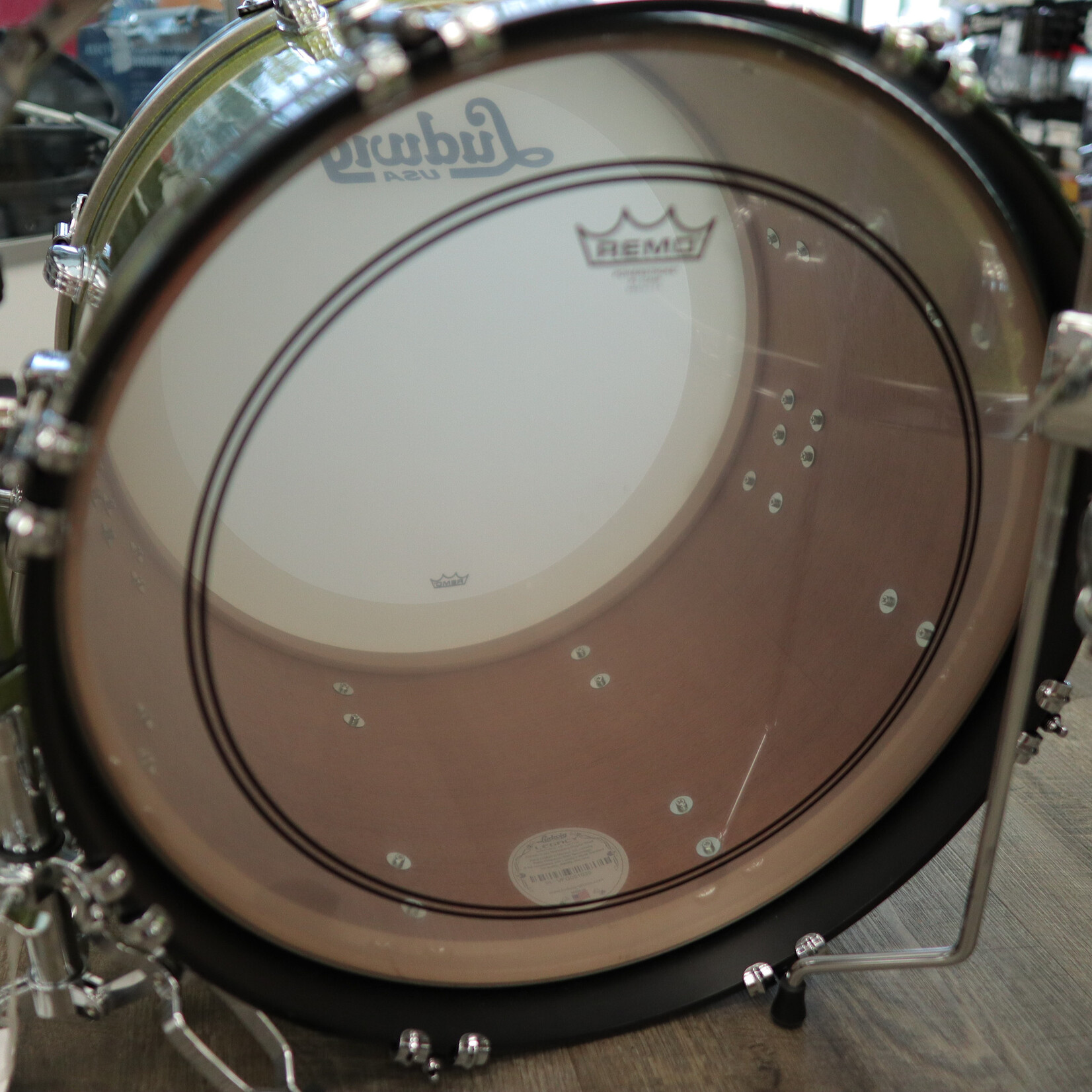 Ludwig Pre-Owned Ludwig Legacy Mahogany Downbeat 3-Pc Shell Pack 12/14/20 (Olive Sparkle)