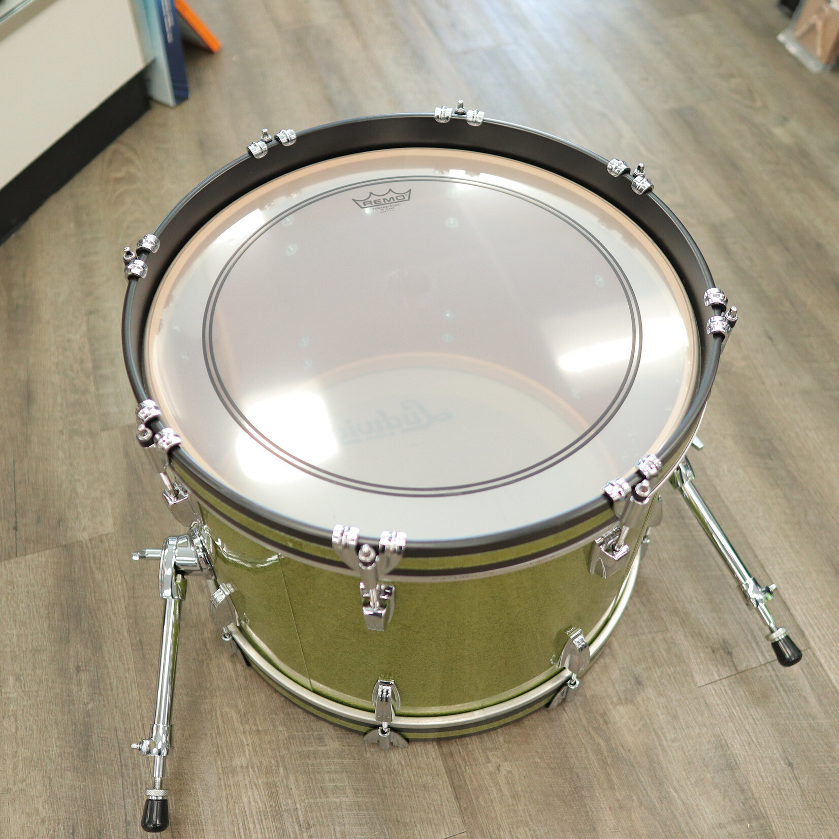 Ludwig Pre-Owned Ludwig Legacy Mahogany Downbeat 3-Pc Shell Pack 12/14/20 (Olive Sparkle)